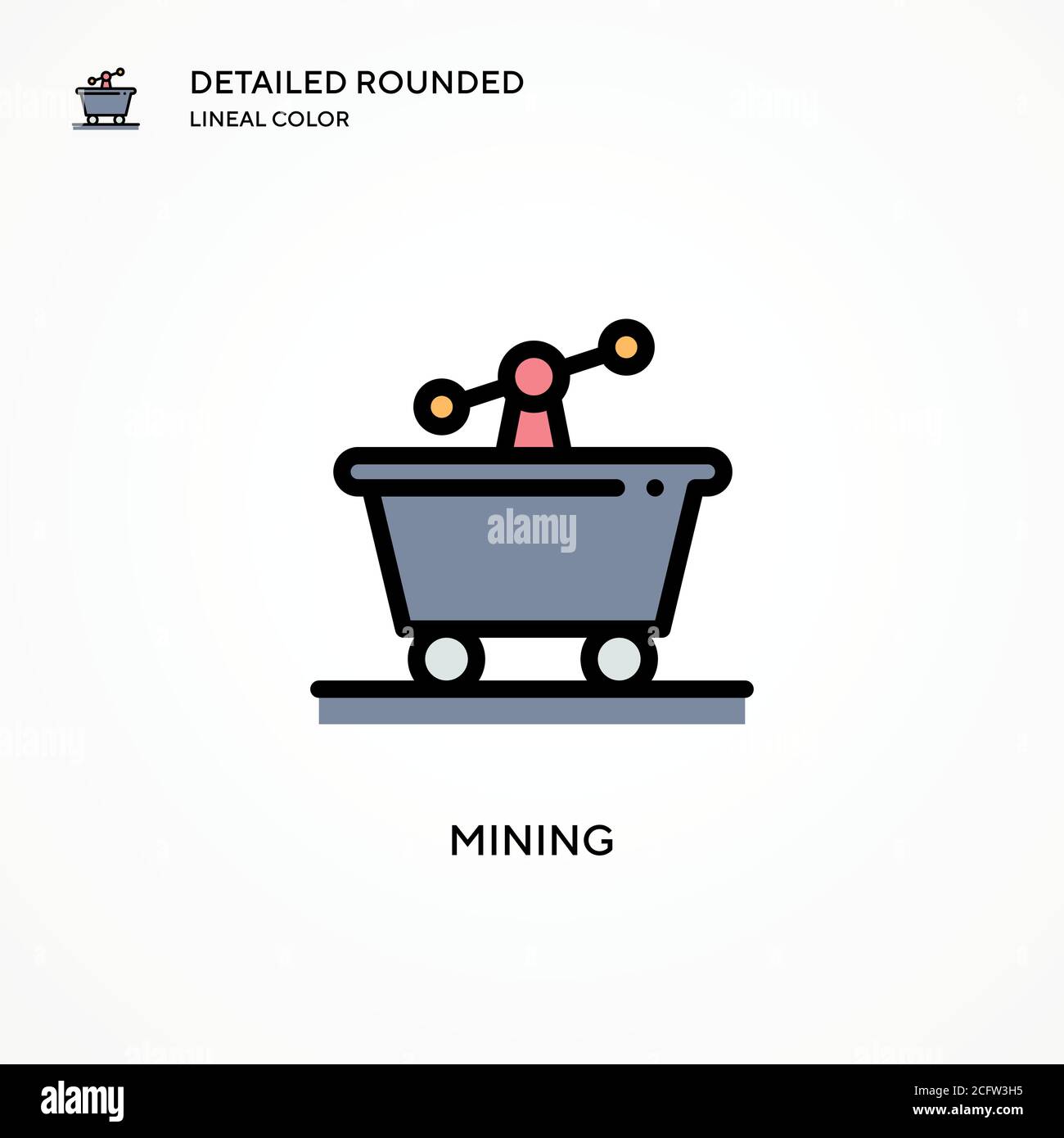 Mining vector icon. Modern vector illustration concepts. Easy to edit ...