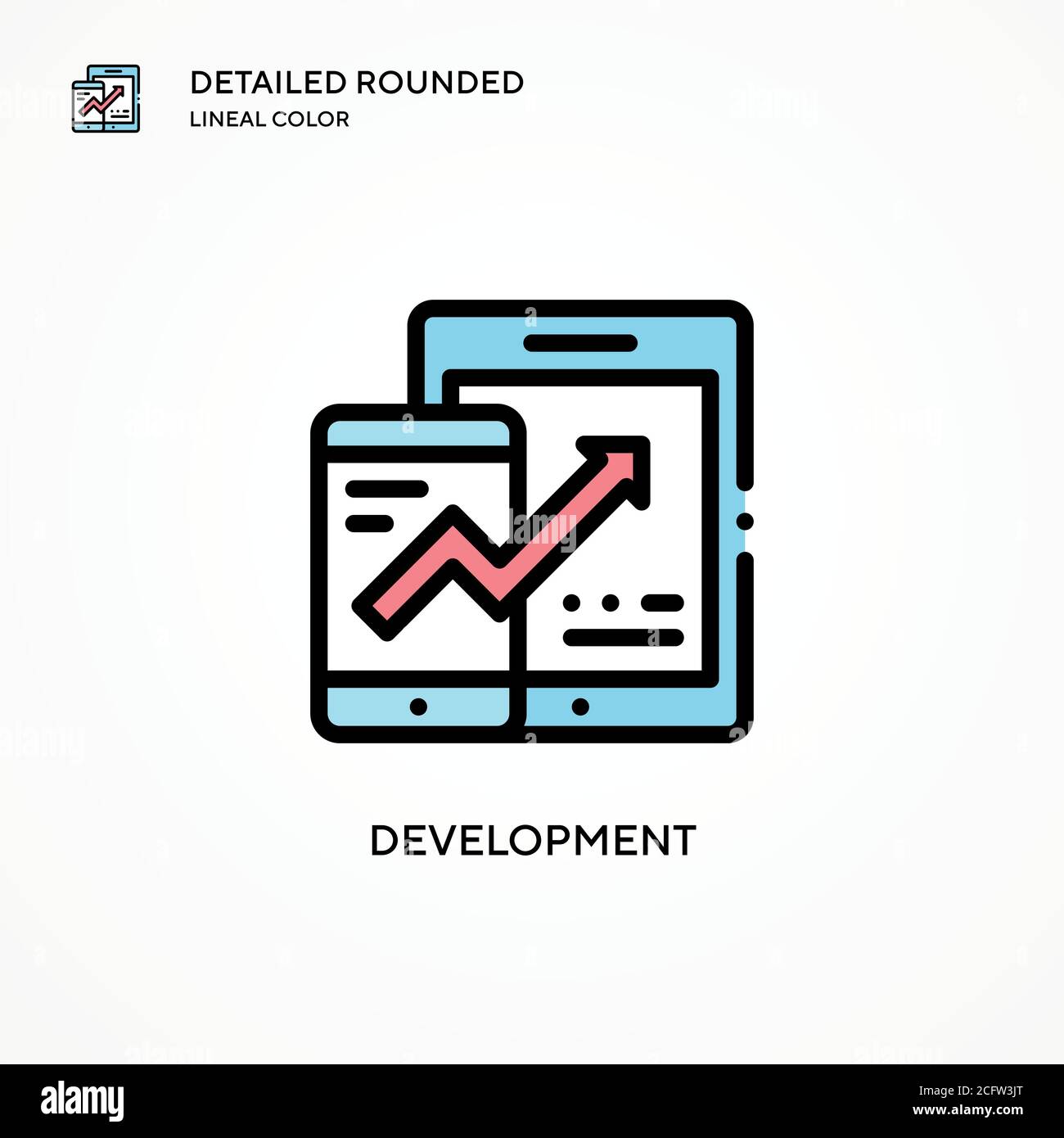 Development vector icon. Modern vector illustration concepts. Easy to ...