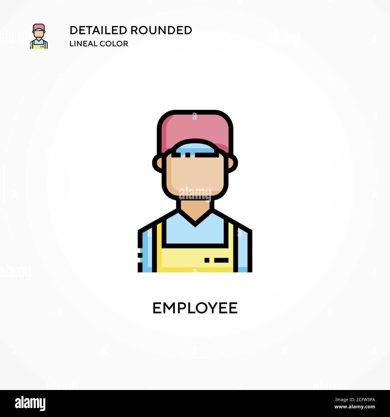 Employee vector icon. Modern vector illustration concepts. Easy to edit ...
