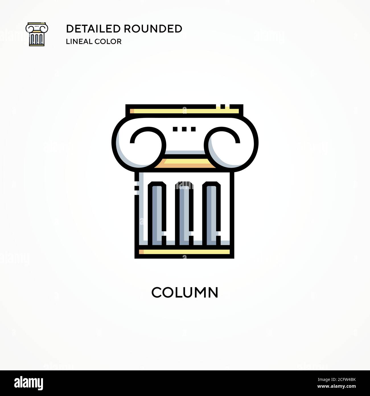 Column vector icon. Modern vector illustration concepts. Easy to edit ...