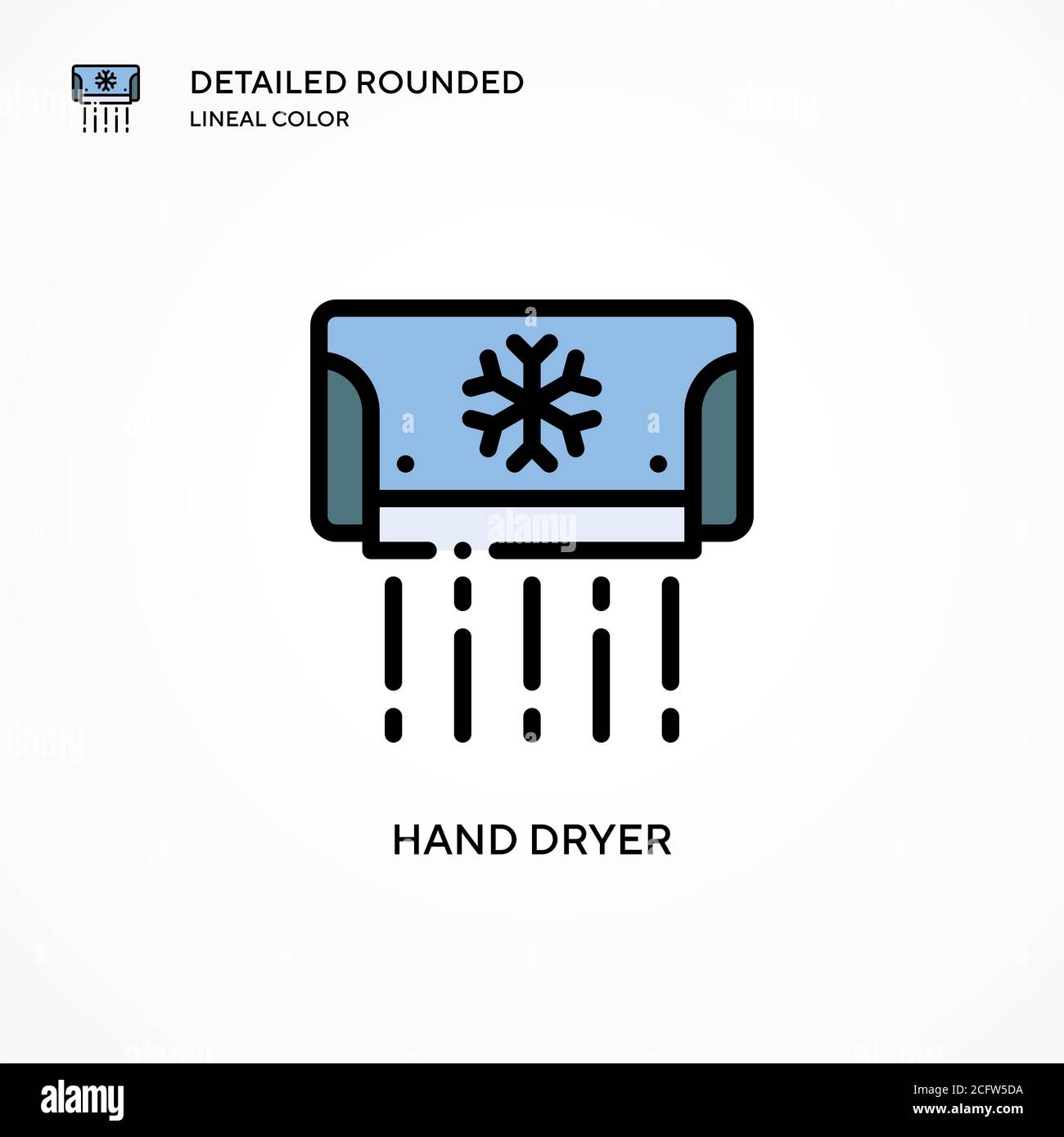 Hand dryer vector icon. Modern vector illustration concepts. Easy to
