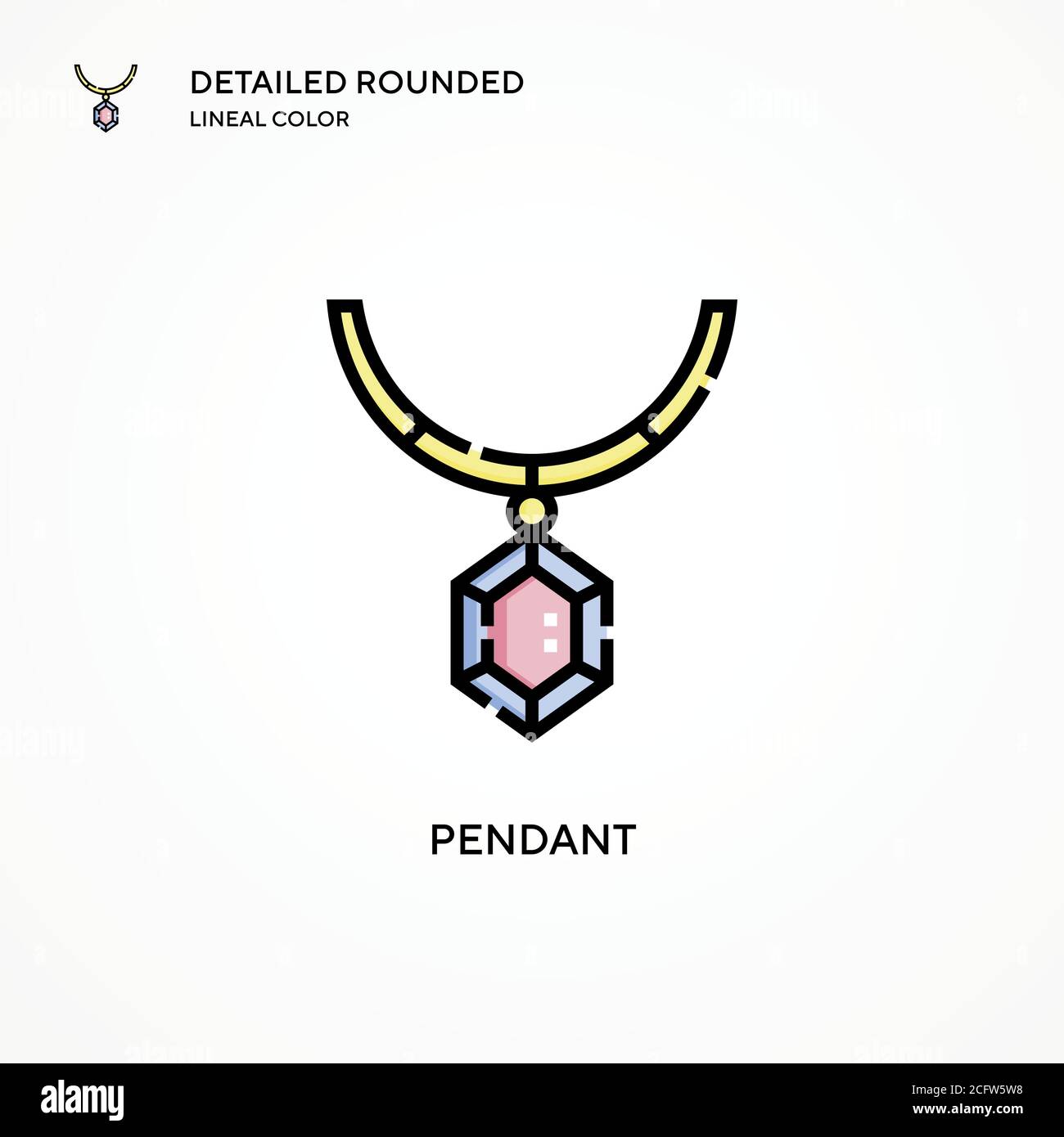 Pendant vector icon. Modern vector illustration concepts. Easy to edit and customize. Stock Vector