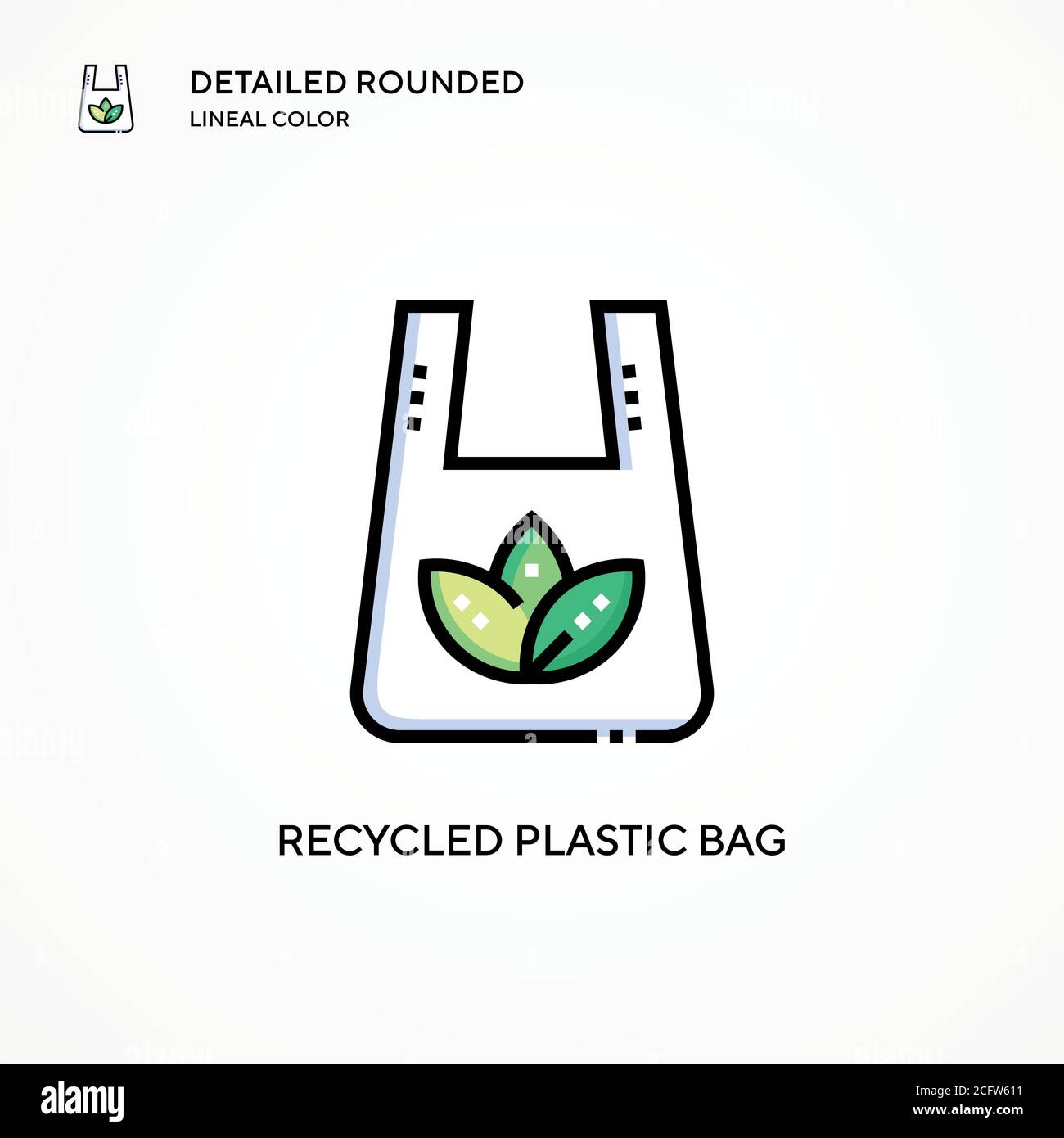 Recycled Plastic Bag vector icon. Modern vector illustration concepts ...