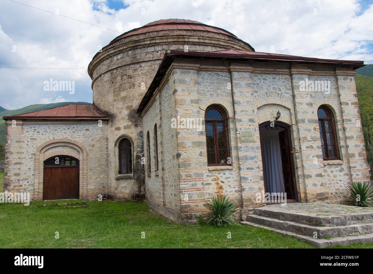 Ancient Albanian Church in Shaki city, Azerbaijan. Historic buildings