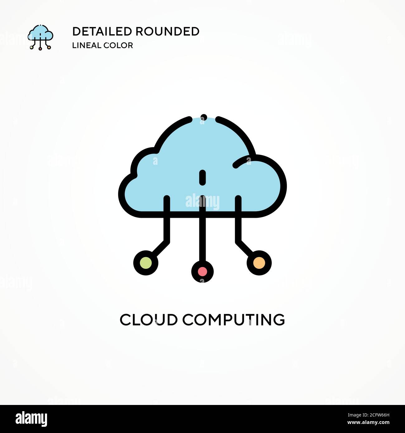 Cloud computing vector icon. Modern vector illustration concepts. Easy ...