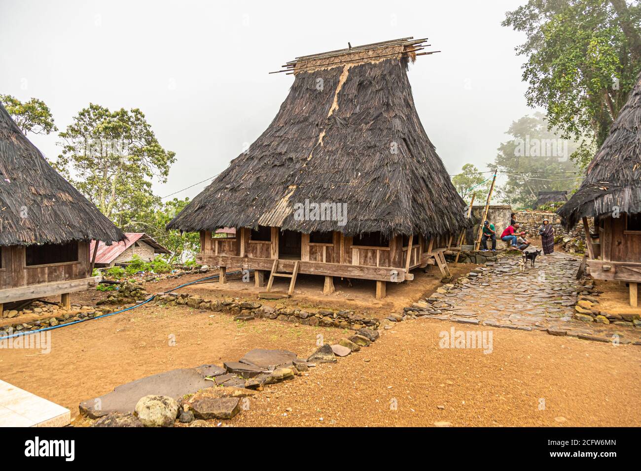 Traditional Architecture of Resident Buildings, Sunda Islands, Indonesia Stock Photo