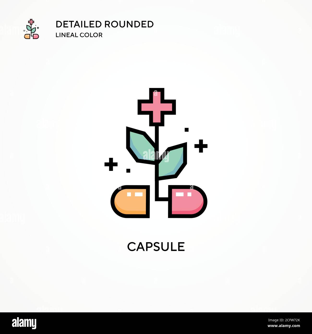 Capsule vector icon. Modern vector illustration concepts. Easy to edit ...
