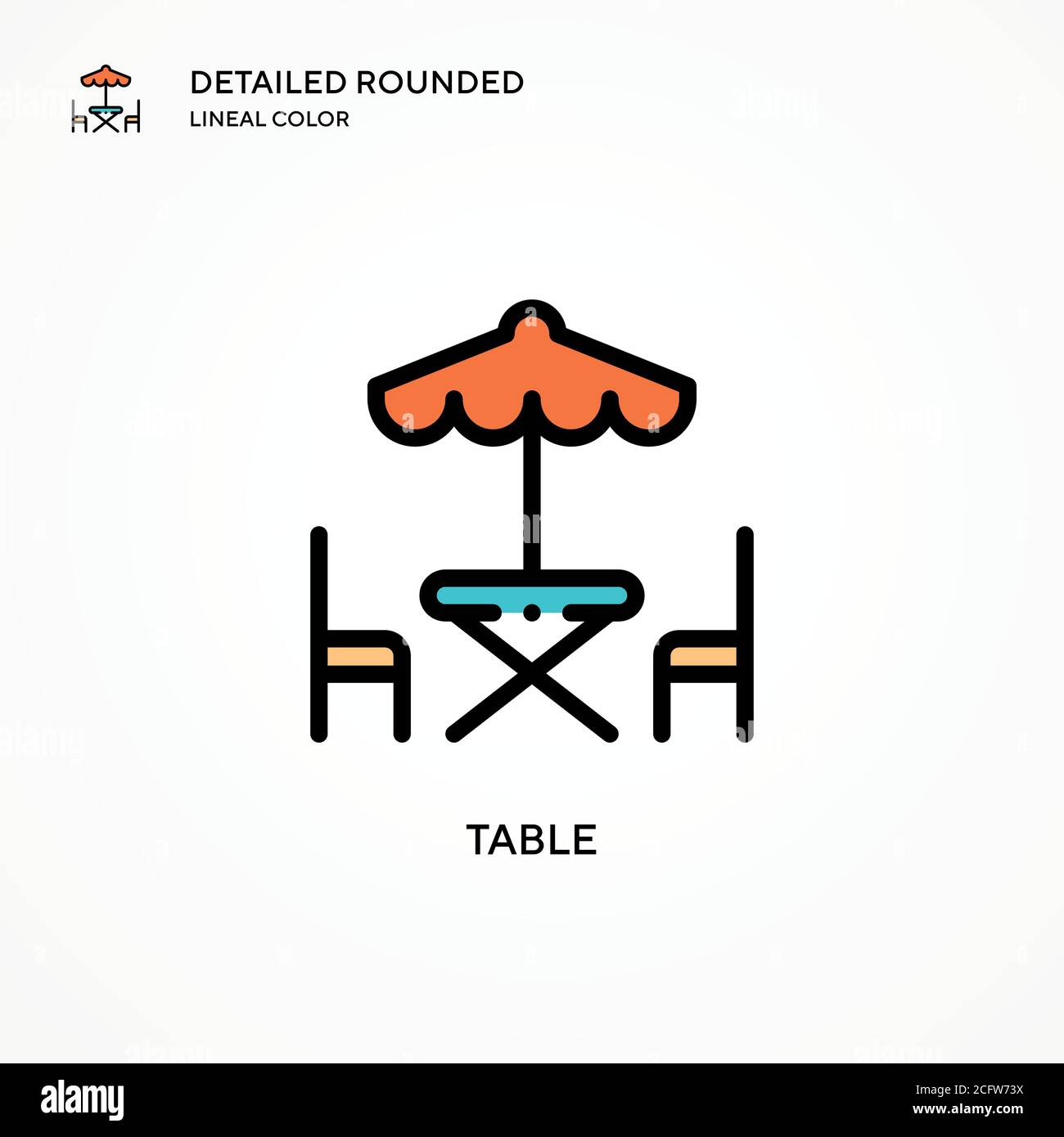 Table vector icon. Modern vector illustration concepts. Easy to edit ...