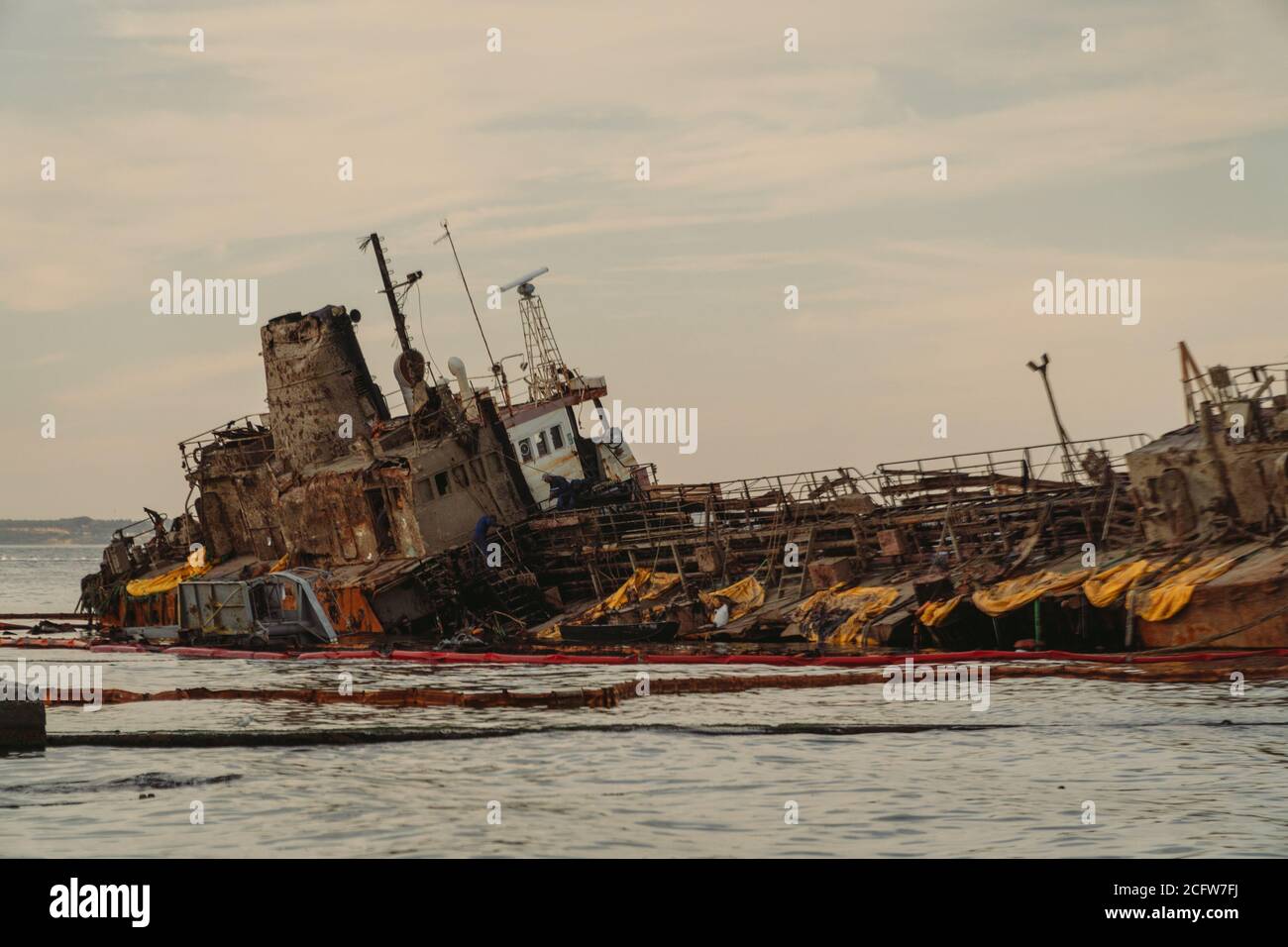Rescue wrecked oil tanker Delfi in Odessa, Ukraine 26 August 2020, near