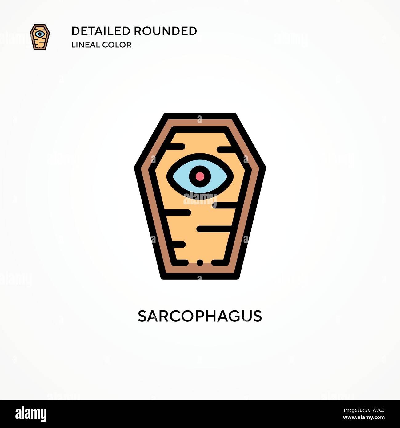 Sarcophagus vector icon. Modern vector illustration concepts. Easy to edit and customize. Stock Vector
