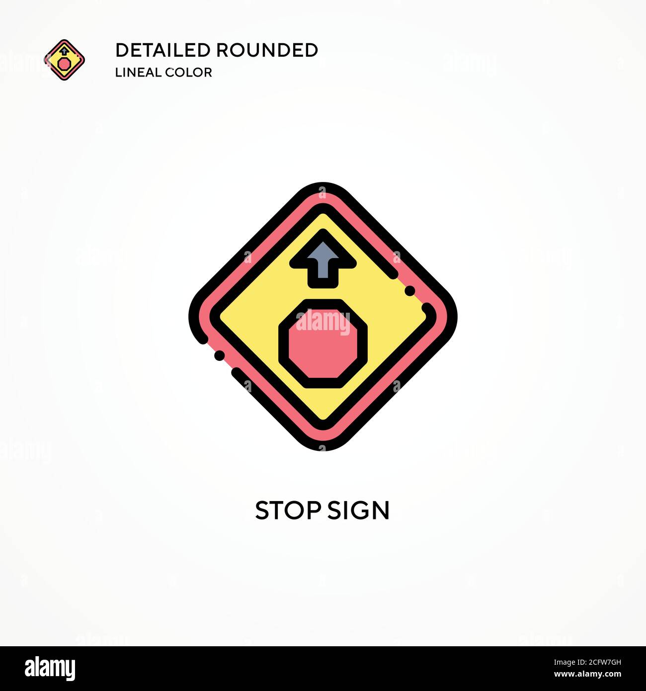 Stop sign vector icon. Modern vector illustration concepts. Easy to ...