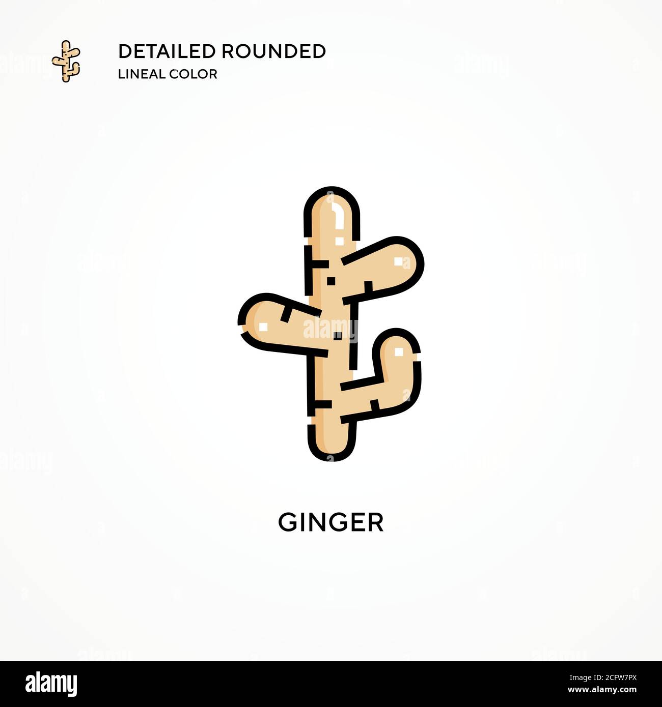 Ginger vector icon. Modern vector illustration concepts. Easy to edit ...