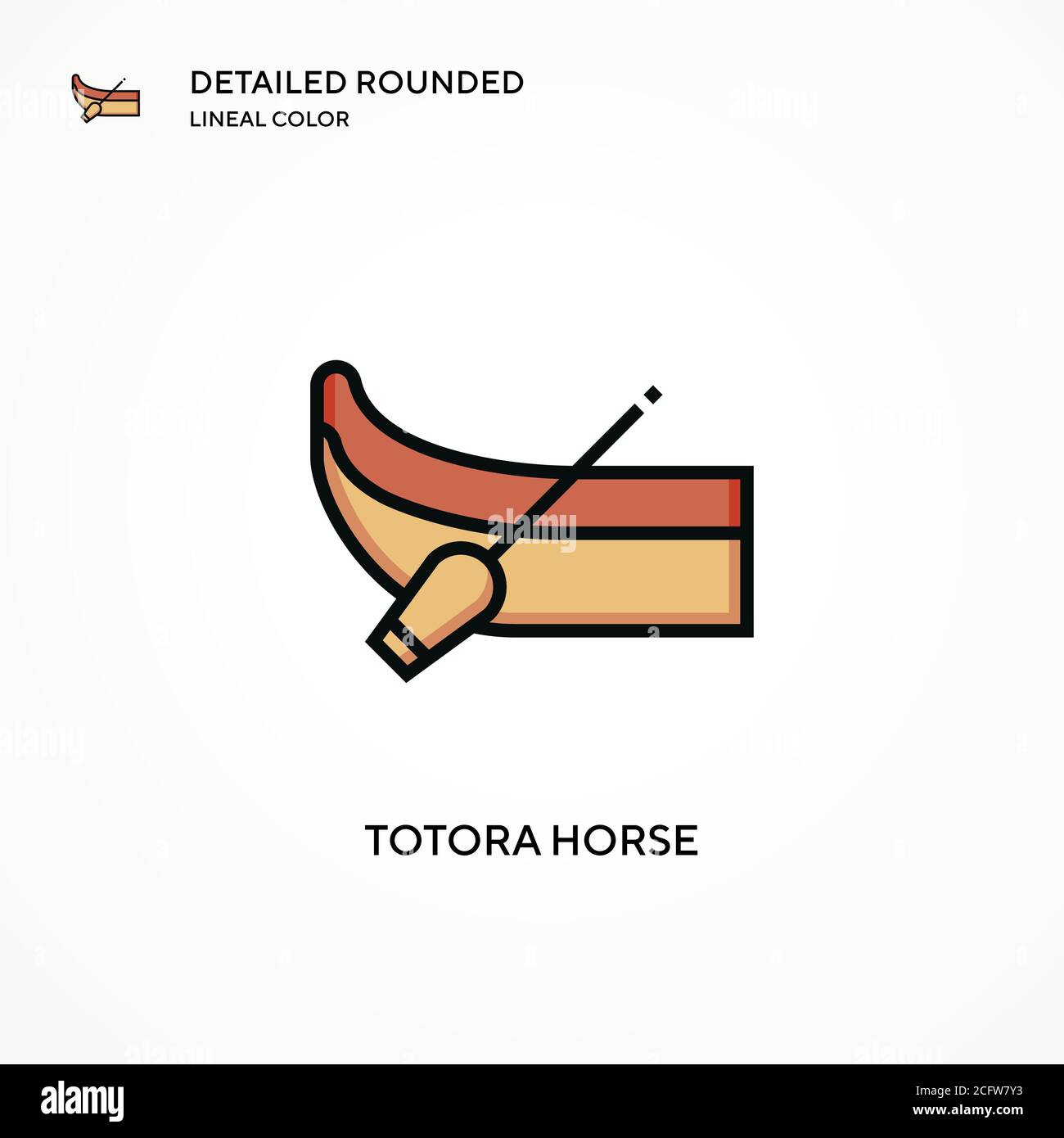 Totora horse vector icon. Modern vector illustration concepts. Easy to edit and customize. Stock Vector