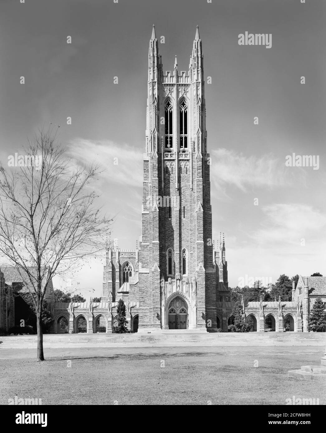 University Tower, Duke University, Durham, North Carolina, USA, Frances Benjamin Johnston, Carnegie Survey of the Architecture of the South, 1938 Stock Photo