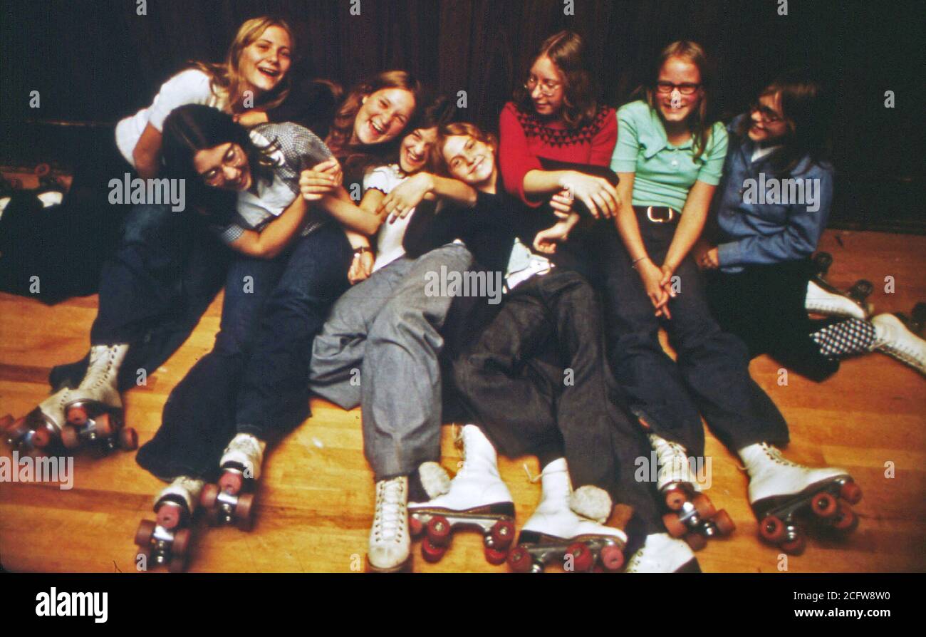 Teens and young people at Izzy Dorry's Roller Rink (roller skating rink