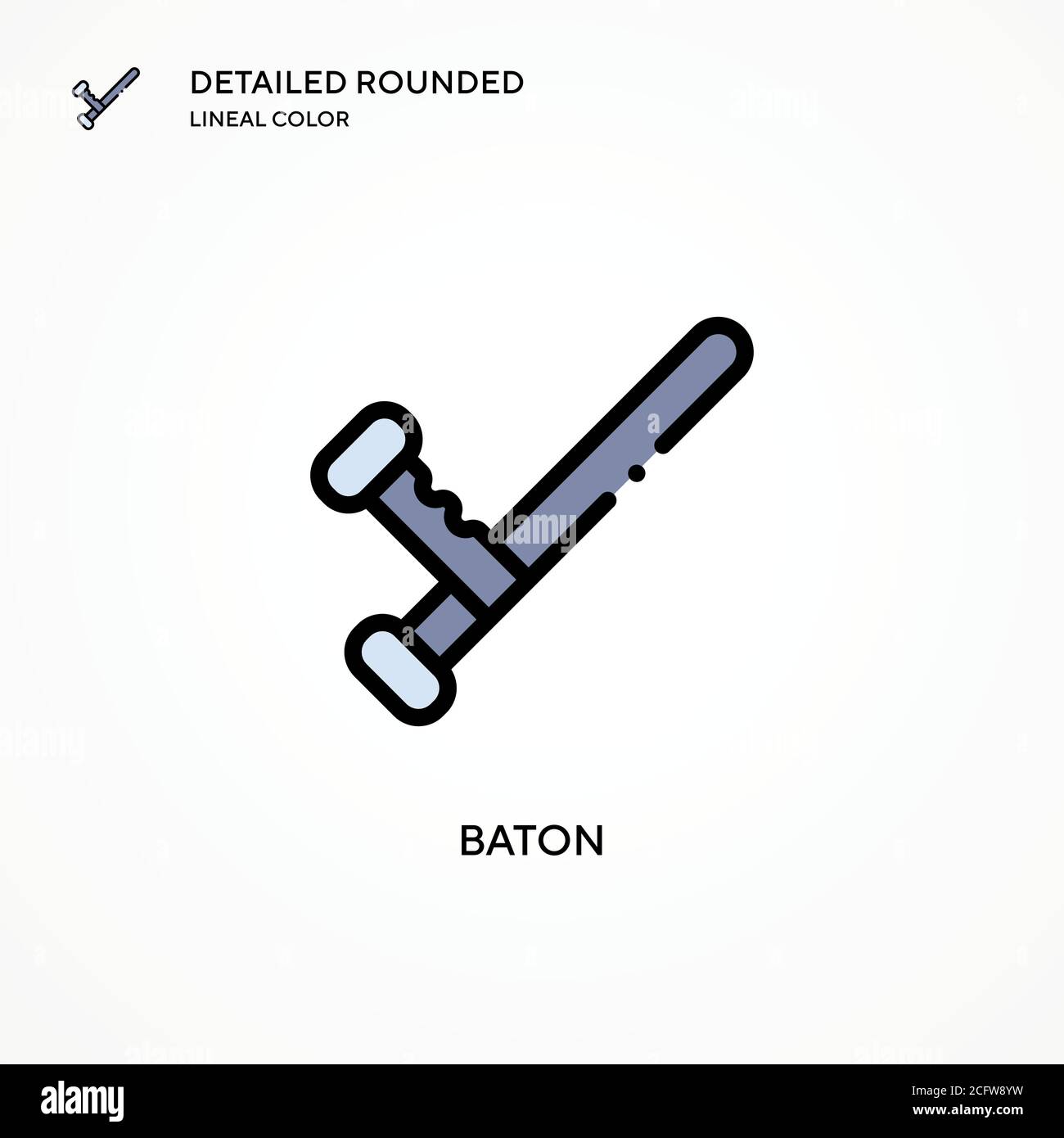 Baton vector icon. Modern vector illustration concepts. Easy to edit and customize. Stock Vector