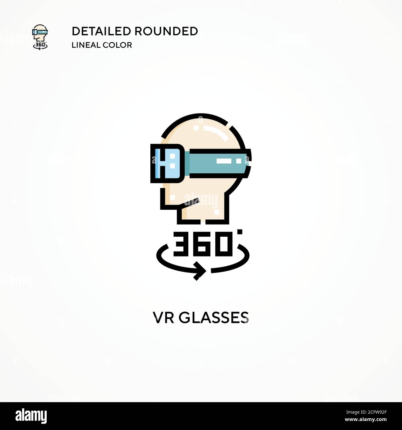 Vr glasses vector icon. Modern vector illustration concepts. Easy to ...