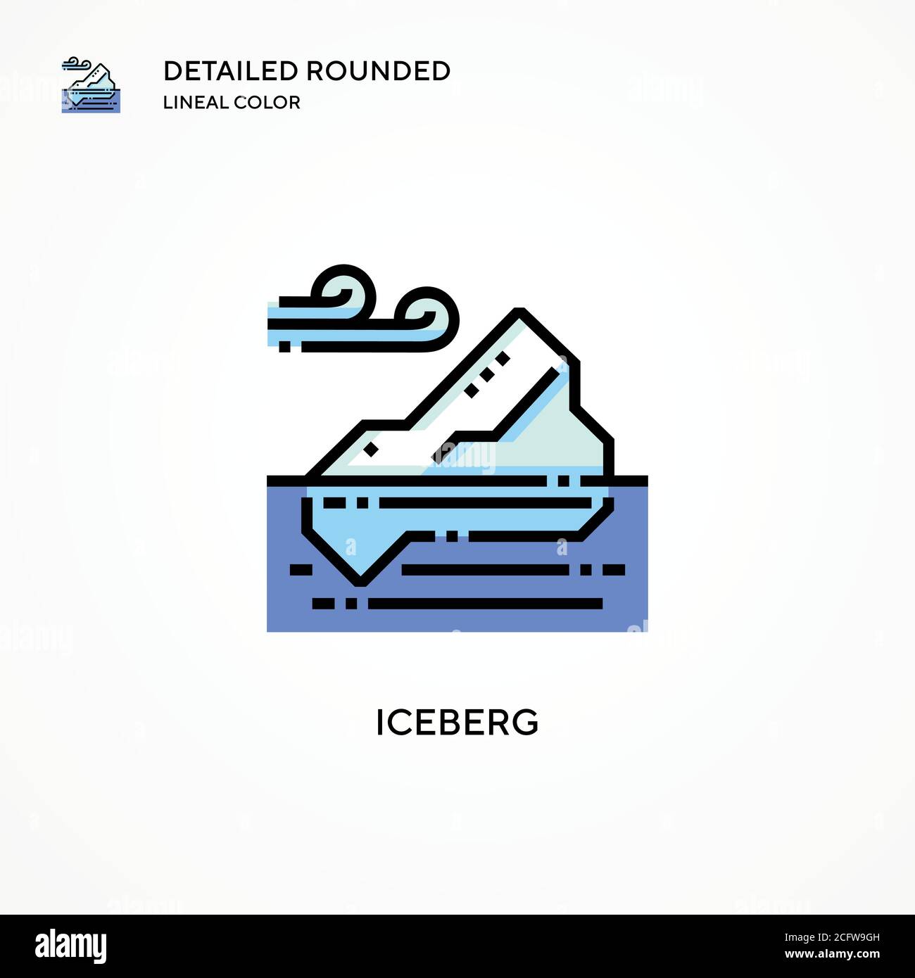 Iceberg vector icon. Modern vector illustration concepts. Easy to edit ...