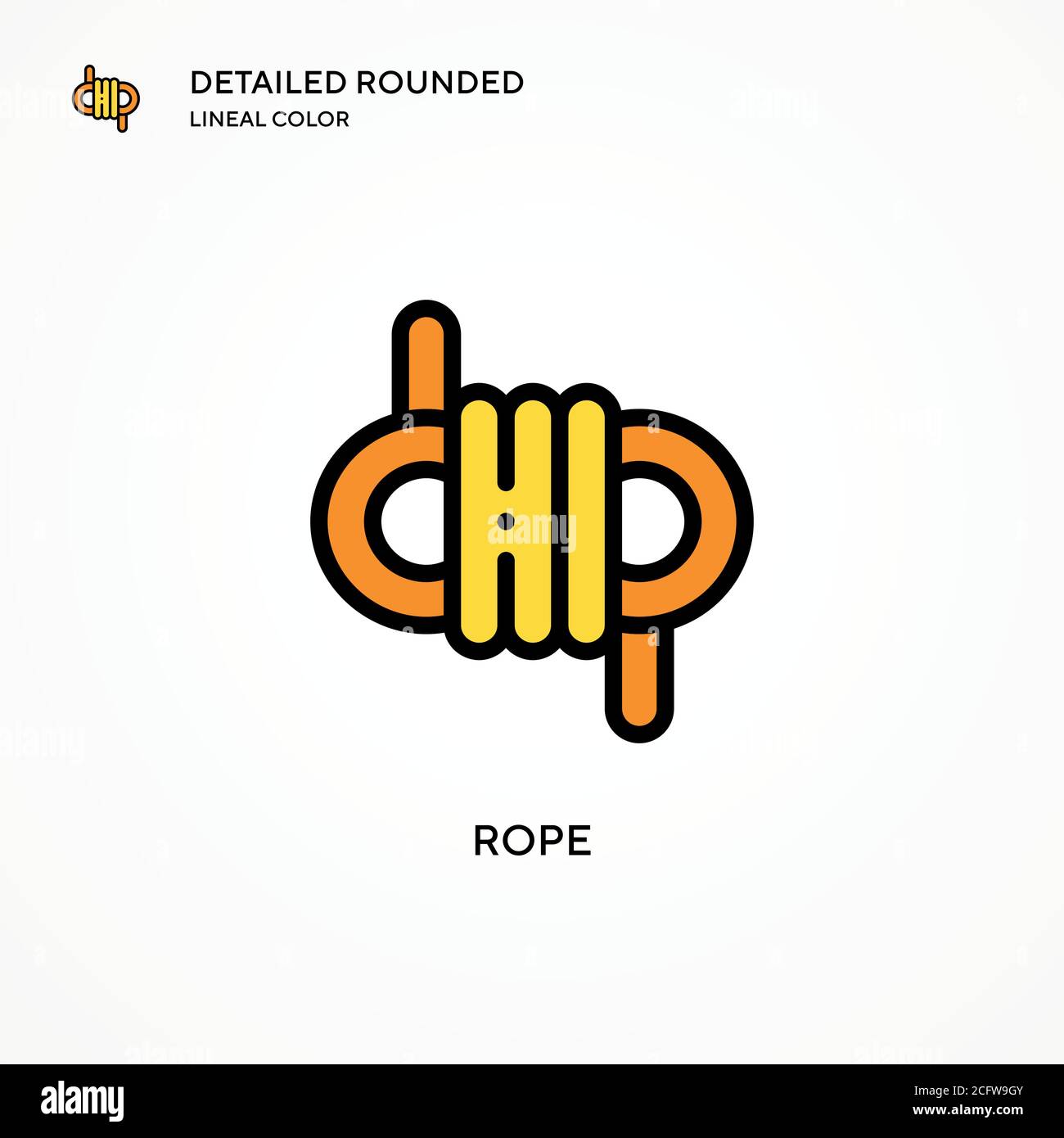 Rope vector icon. Modern vector illustration concepts. Easy to edit and ...
