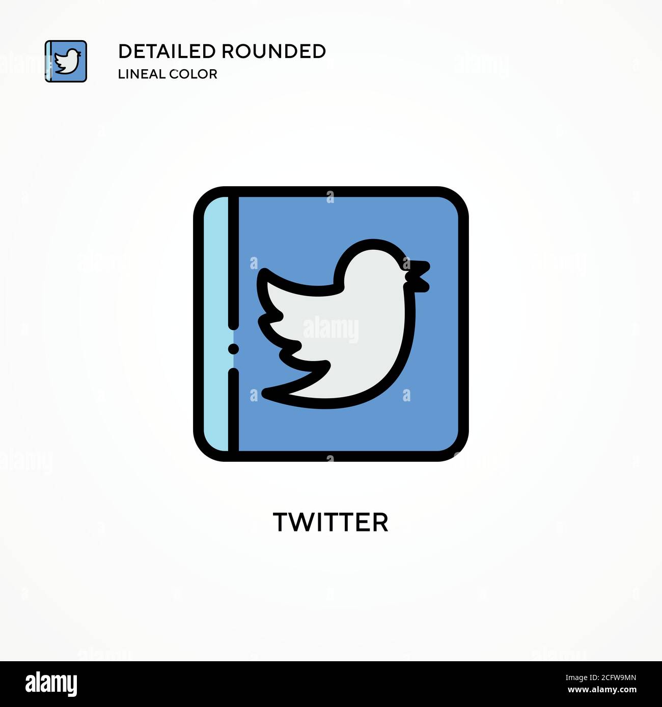 Twitter vector icon. Modern vector illustration concepts. Easy to edit ...