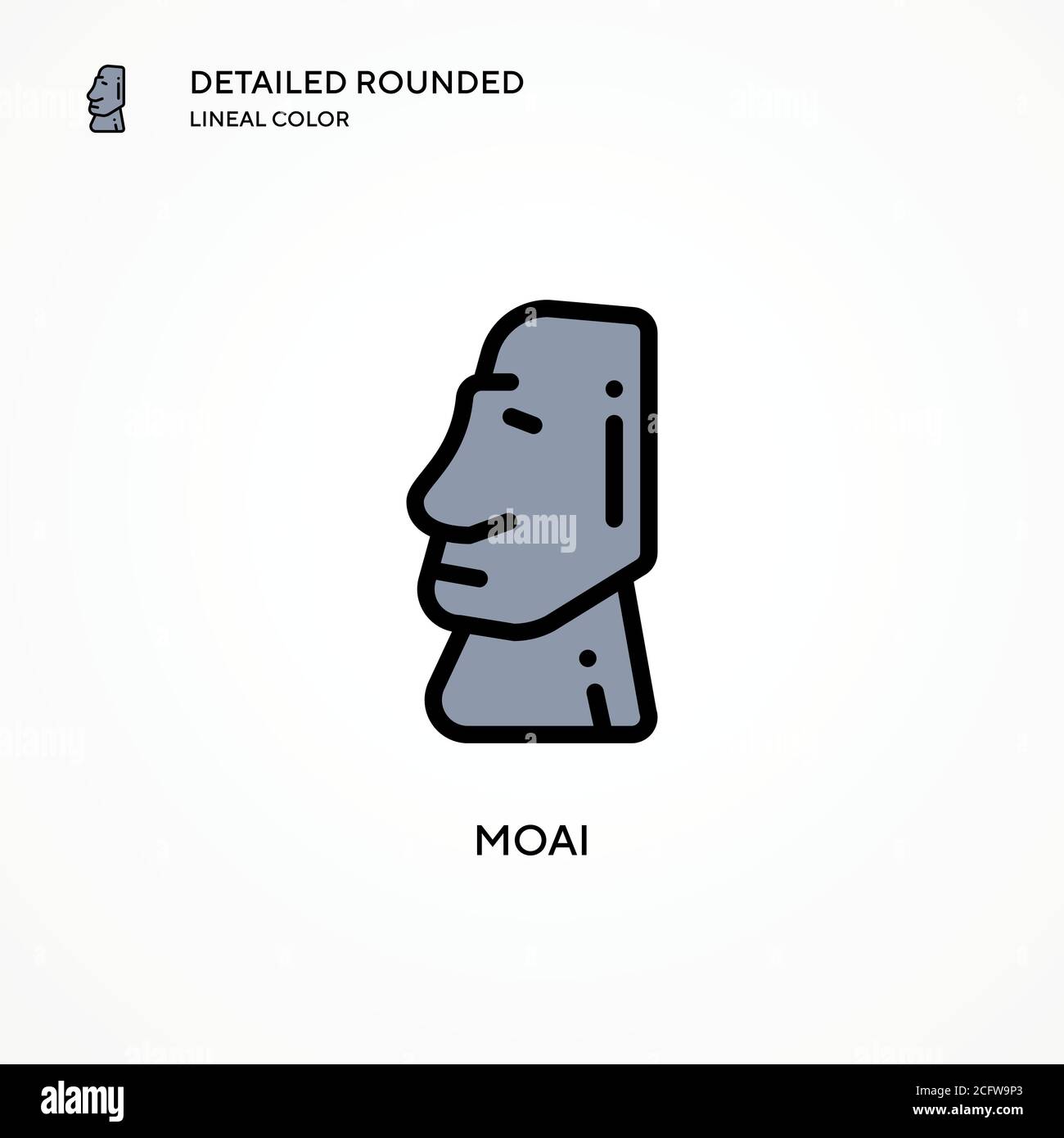 Moai vector icon. Modern vector illustration concepts. Easy to edit and customize. Stock Vector