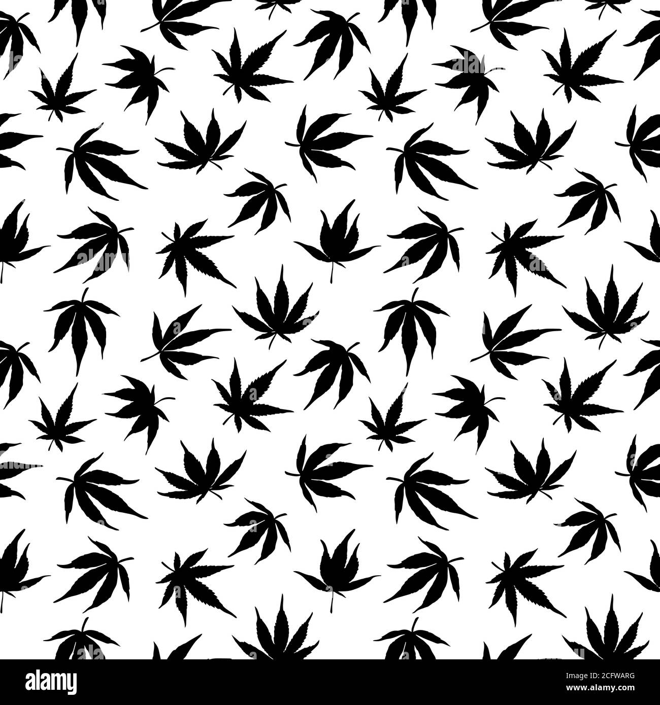 Marijuana seamless pattern Hand drawn black and white Cannabis leaf  wallpaper Vector illustration For web packaging wrapping fashion  decor sur Stock Vector Image  Art  Alamy