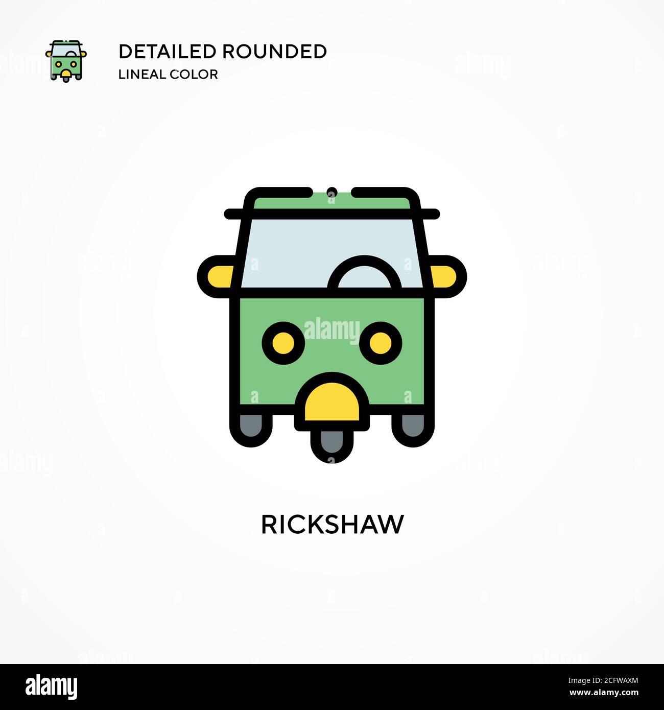 Rickshaw vector icon. Modern vector illustration concepts. Easy to edit ...