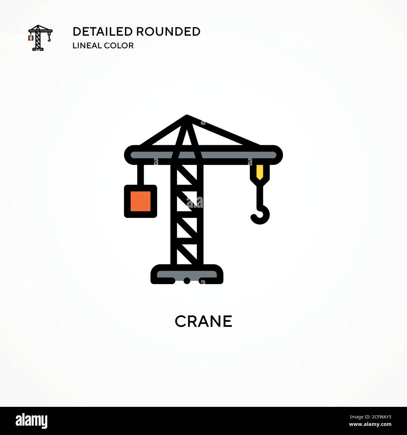 Crane vector icon. Modern vector illustration concepts. Easy to edit ...