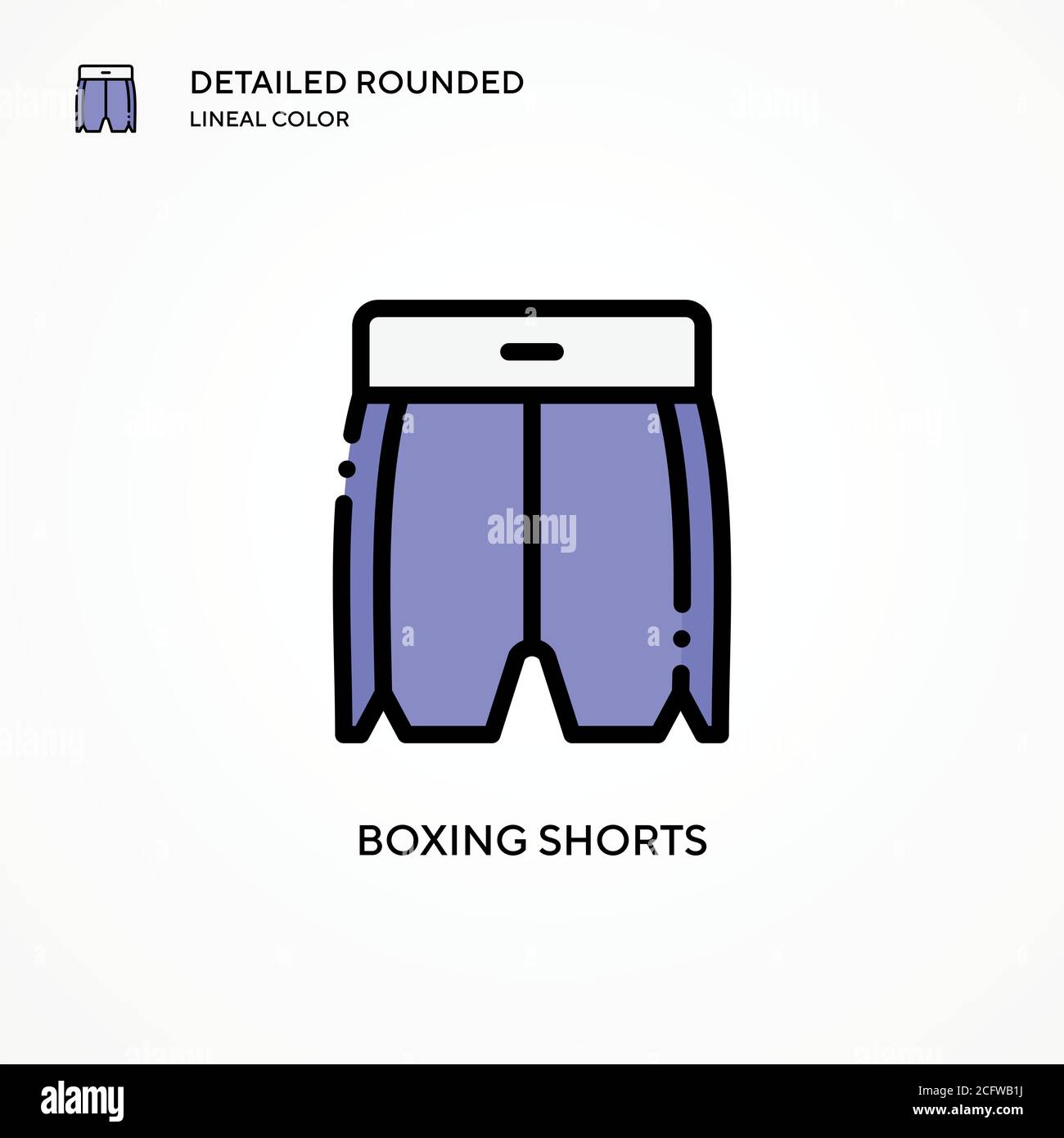 Boxing shorts vector icon. Modern vector illustration concepts. Easy to edit and customize. Stock Vector