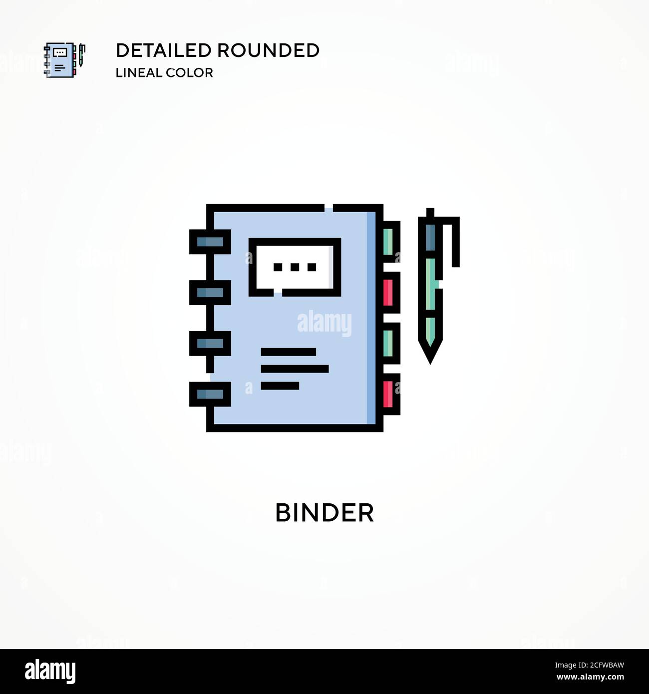 Binder vector icon. Modern vector illustration concepts. Easy to edit