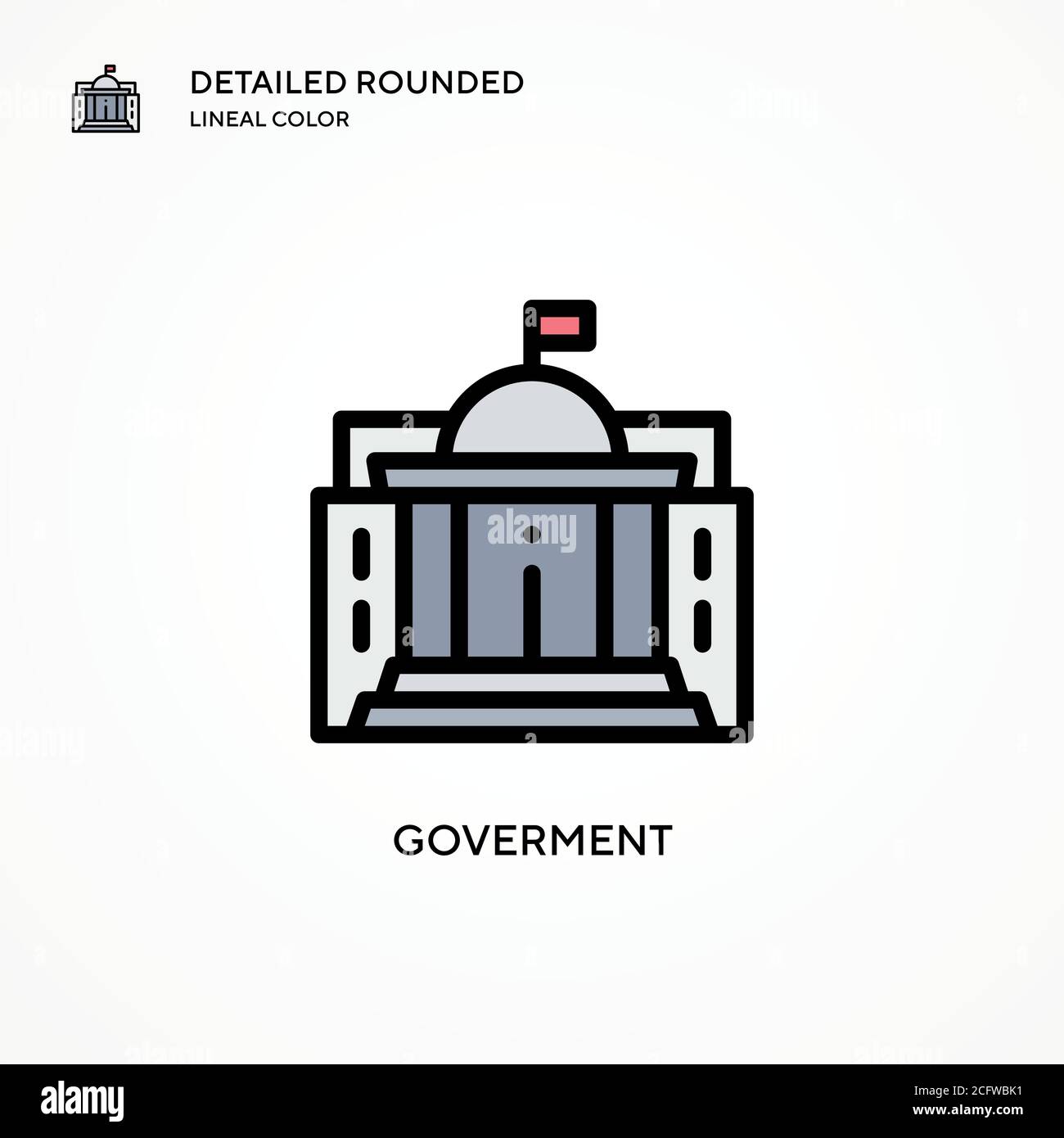 Goverment vector icon. Modern vector illustration concepts. Easy to ...