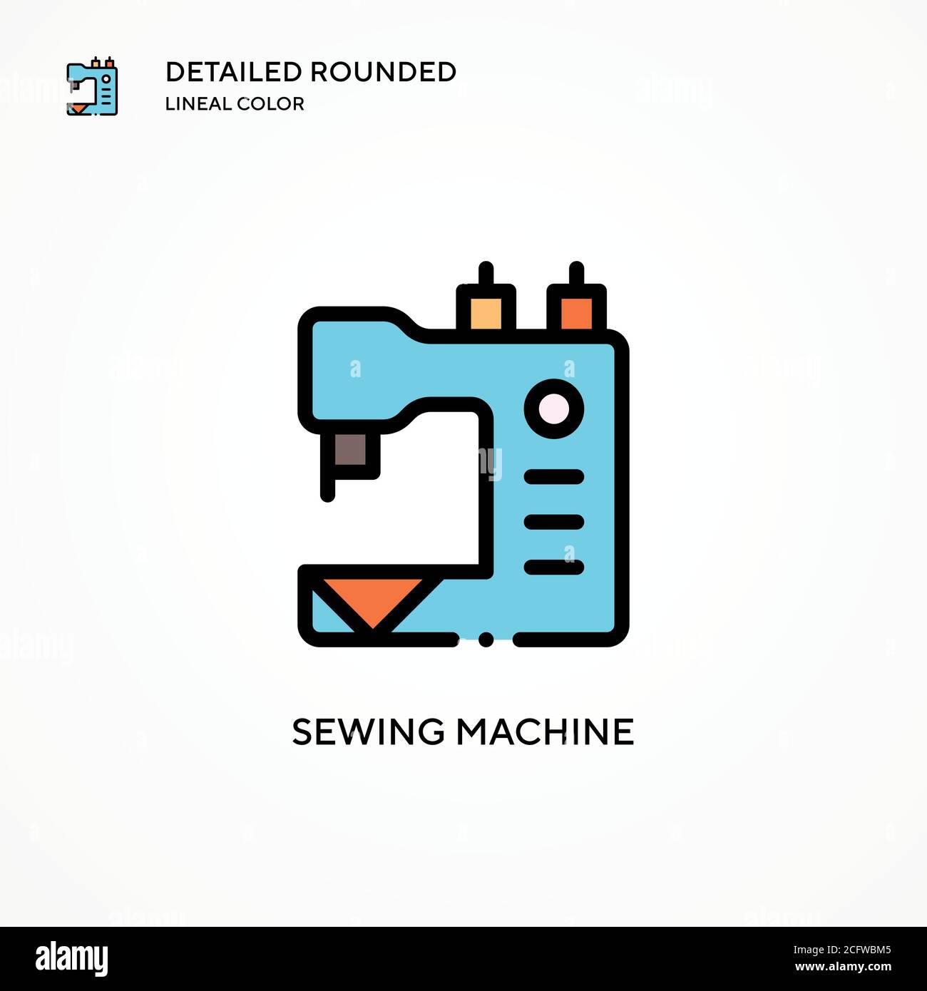 Sewing machine vector icon. Modern vector illustration concepts. Easy to edit and customize