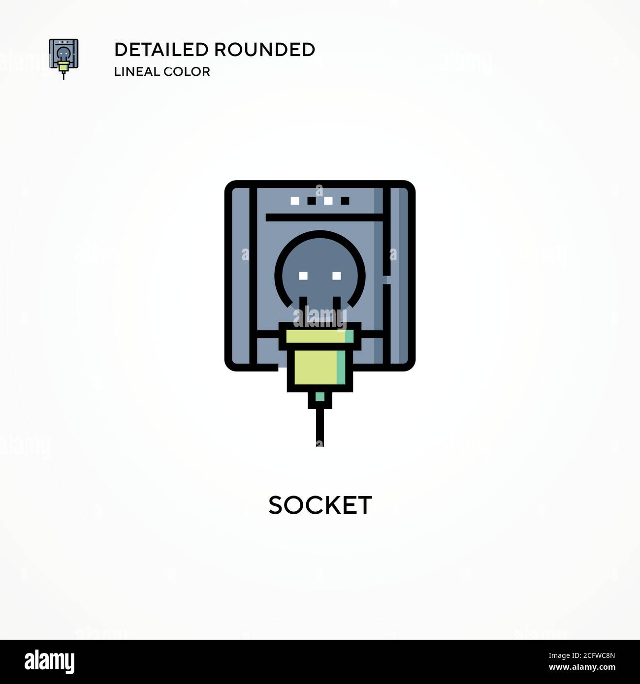 Socket vector icon. Modern vector illustration concepts. Easy to edit ...