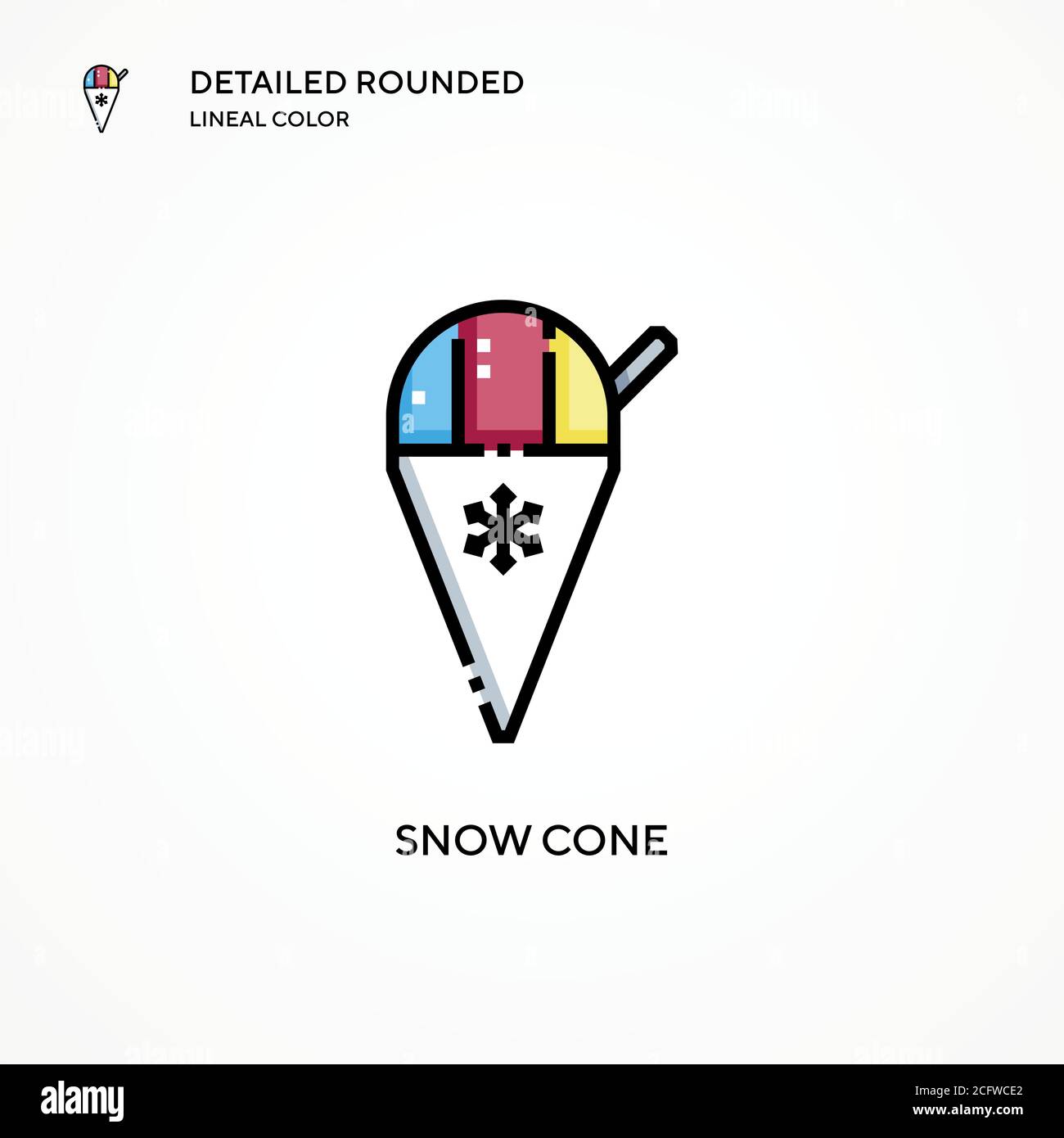 Snow cone vector icon. Modern vector illustration concepts. Easy to