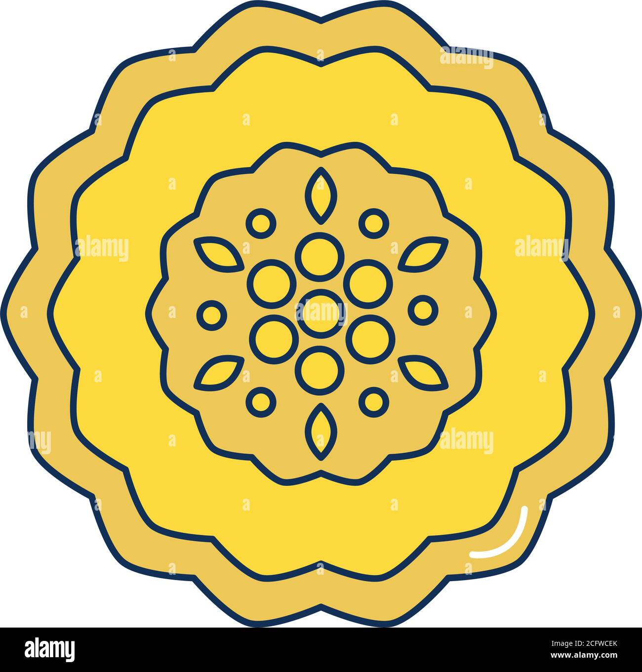 chinese mooncake icon over white background, line style, vector  illustration Stock Vector Image & Art - Alamy