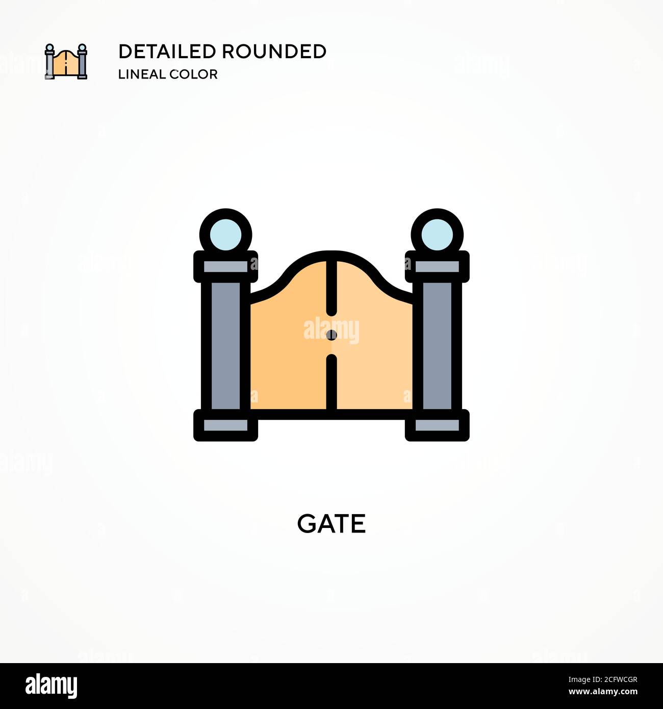 Gate vector icon. Modern vector illustration concepts. Easy to edit and