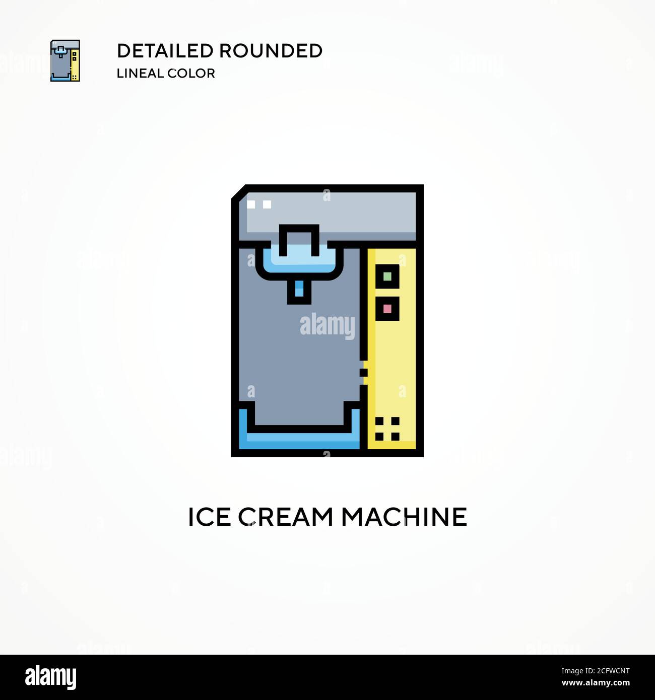 Ice cream machine vector icon. Modern vector illustration concepts. Easy to edit and customize