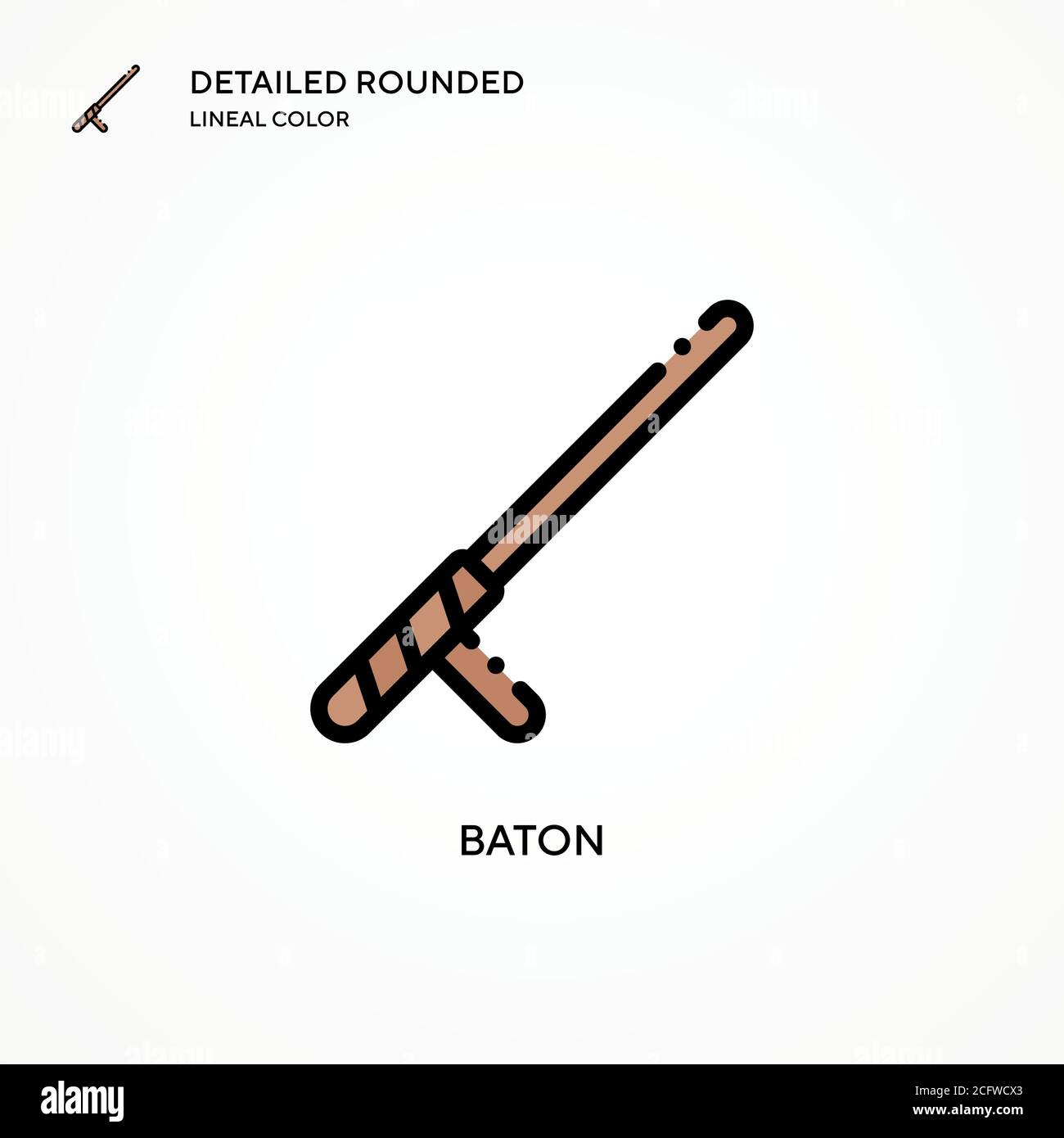 Baton vector icon. Modern vector illustration concepts. Easy to edit and customize. Stock Vector