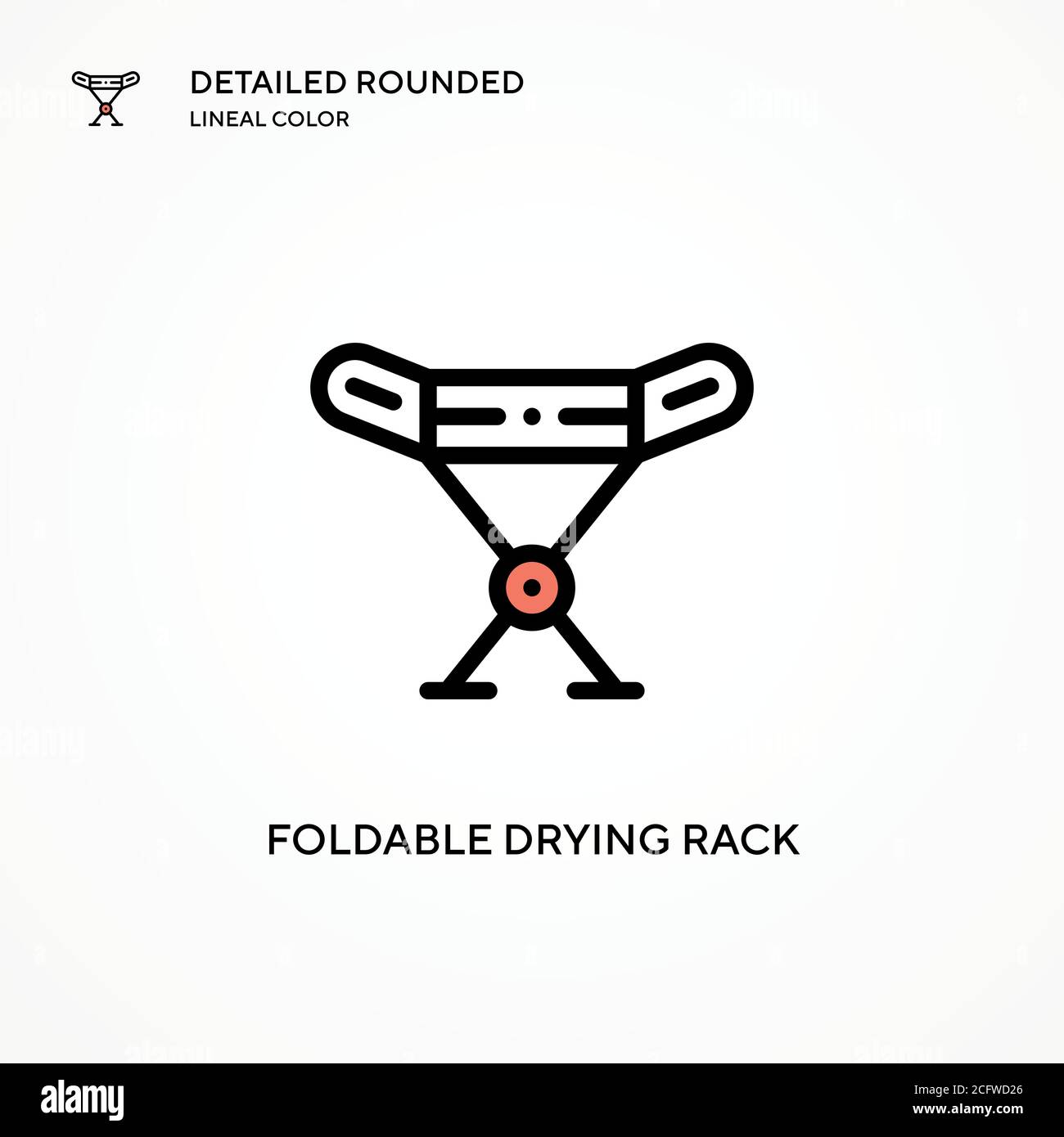 Foldable drying rack vector icon. Modern vector illustration concepts