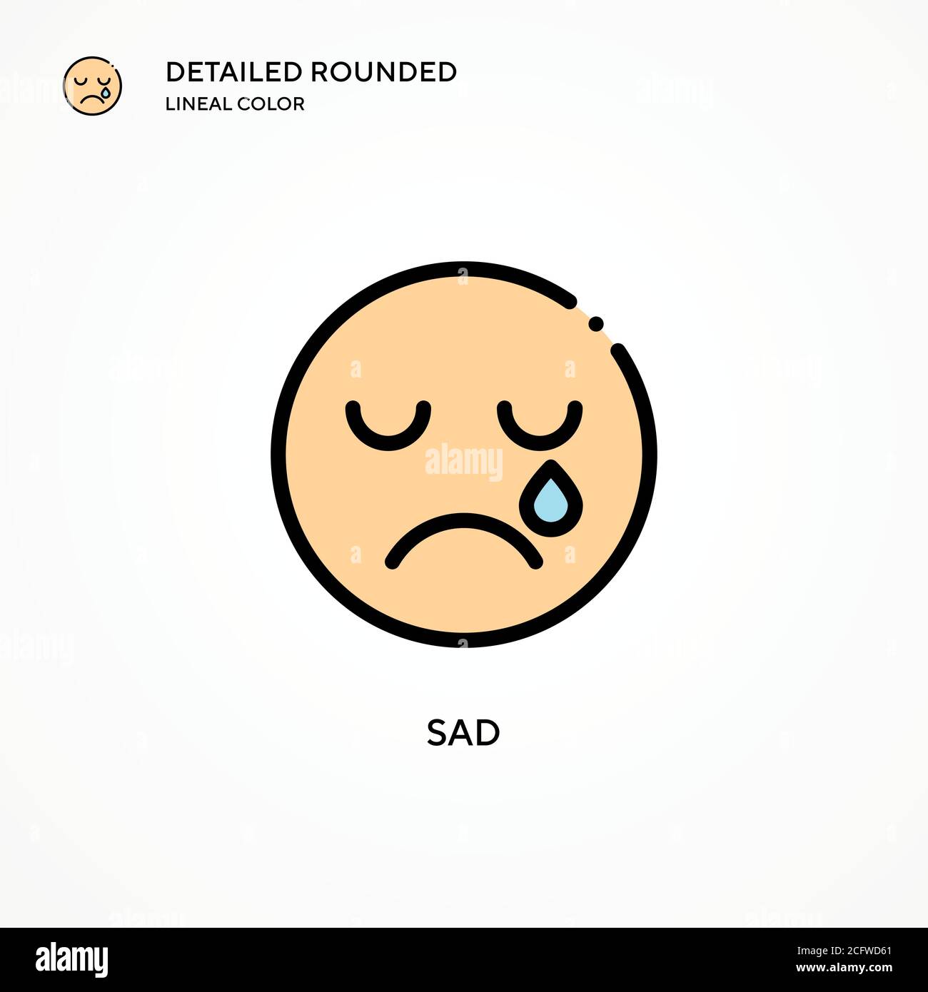 Sad vector icon. Modern vector illustration concepts. Easy to edit and ...