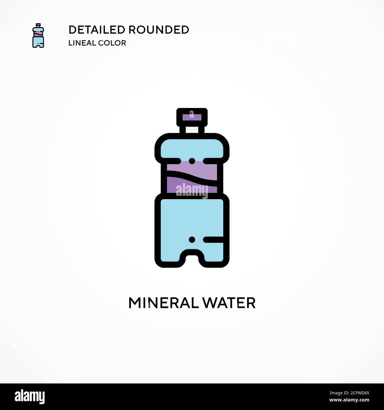 Mineral water vector icon. Modern vector illustration concepts. Easy to edit and customize. Stock Vector