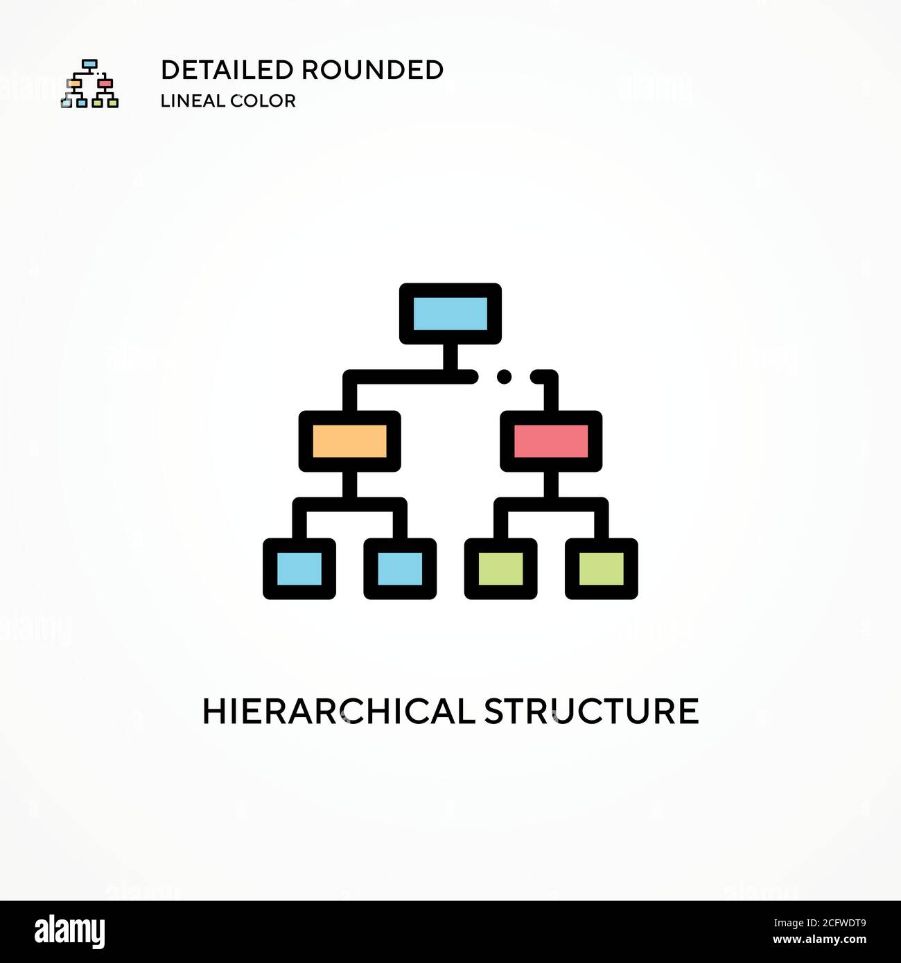 Hierarchical structure vector icon. Modern vector illustration concepts. Easy to edit and customize. Stock Vector