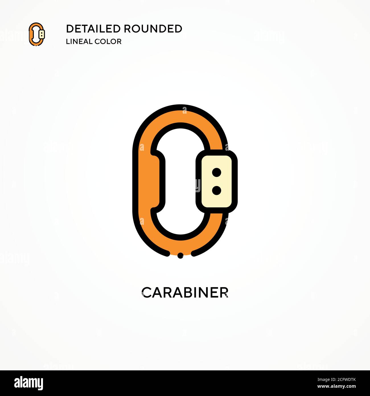 Carabiner vector icon. Modern vector illustration concepts. Easy to edit  and customize Stock Vector Image & Art - Alamy