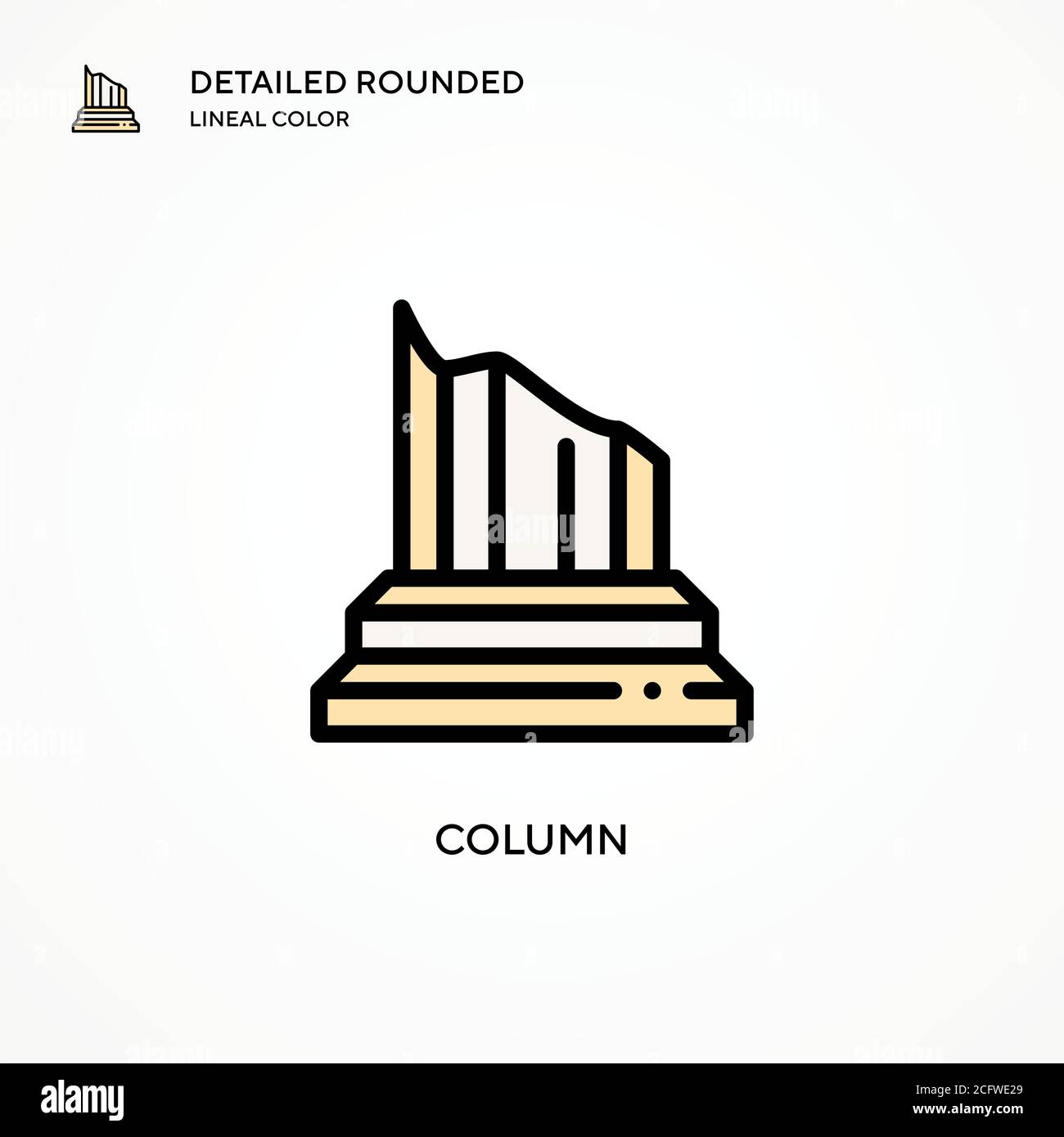 Column vector icon. Modern vector illustration concepts. Easy to edit ...
