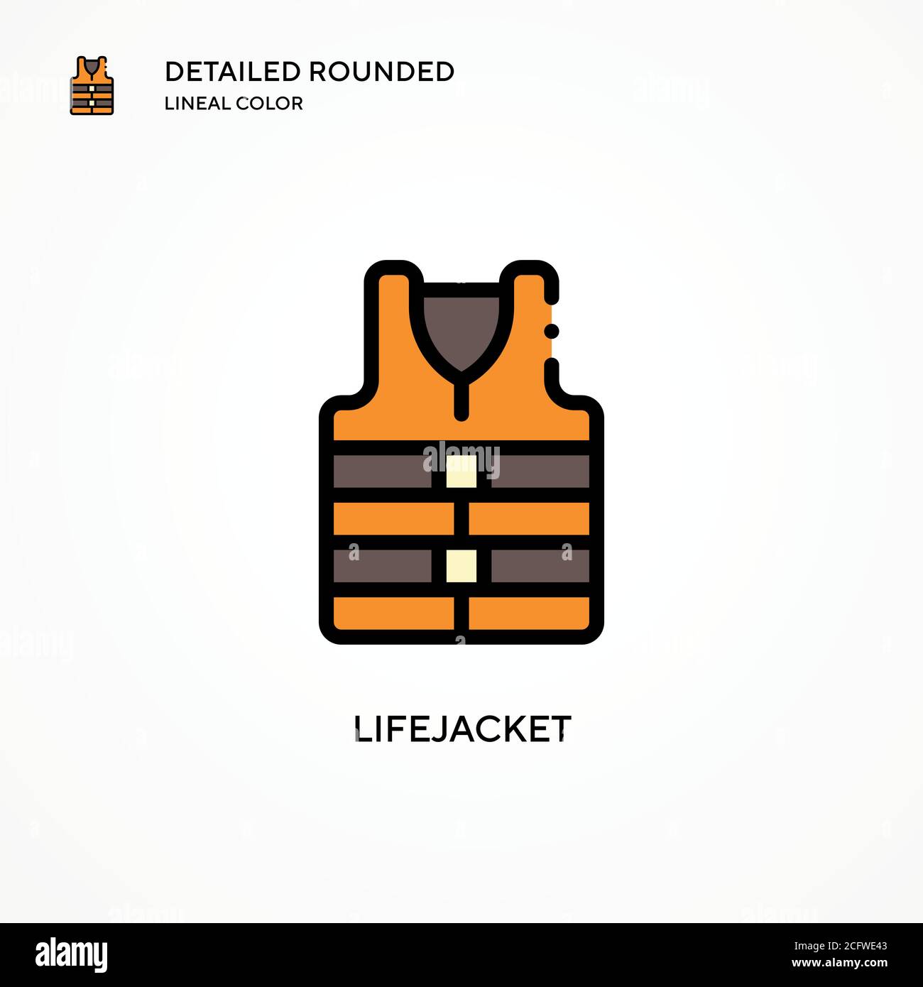 Lifejacket vector icon. Modern vector illustration concepts. Easy to edit and customize. Stock Vector