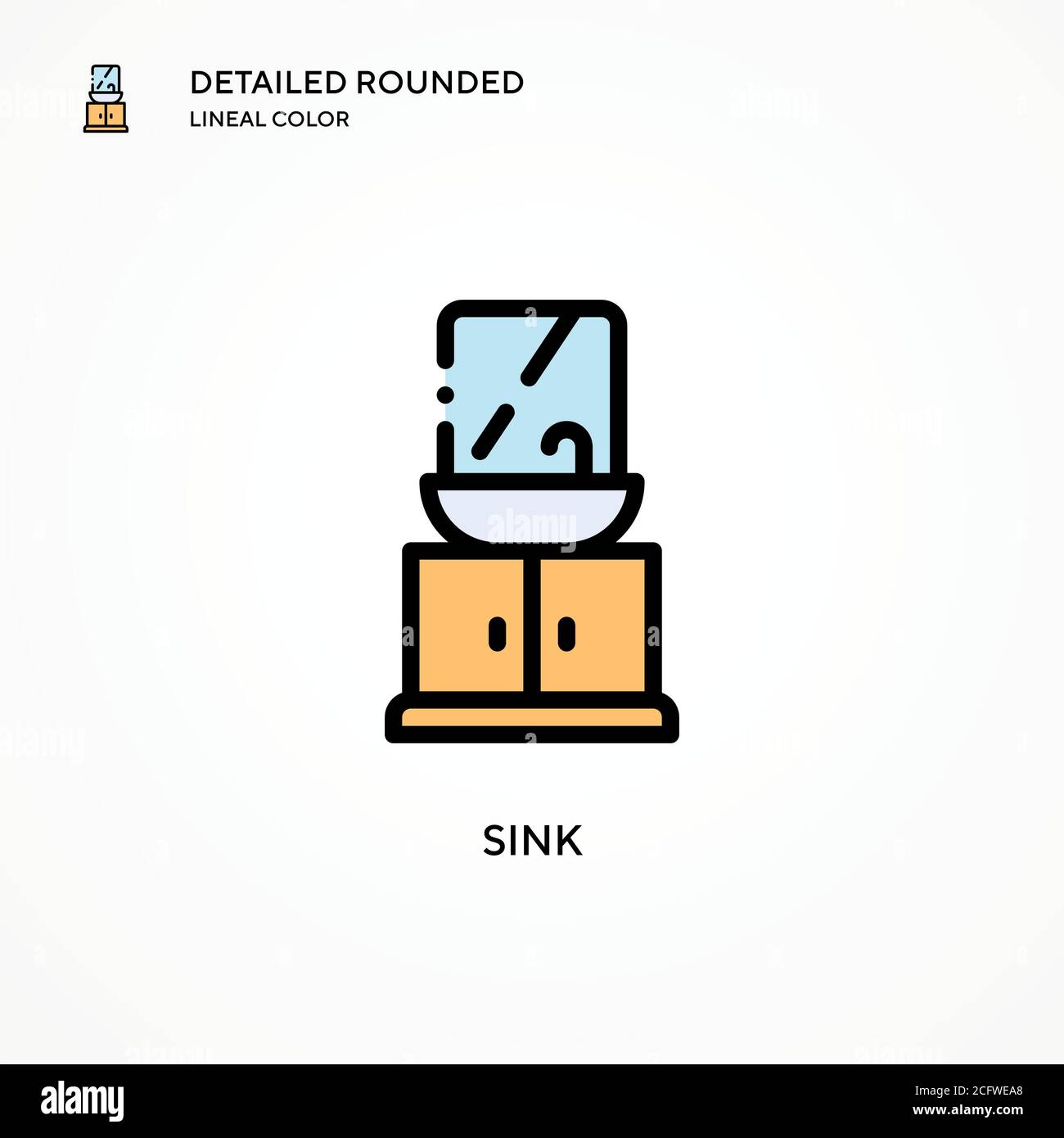 Sink vector icon. Modern vector illustration concepts. Easy to edit and ...