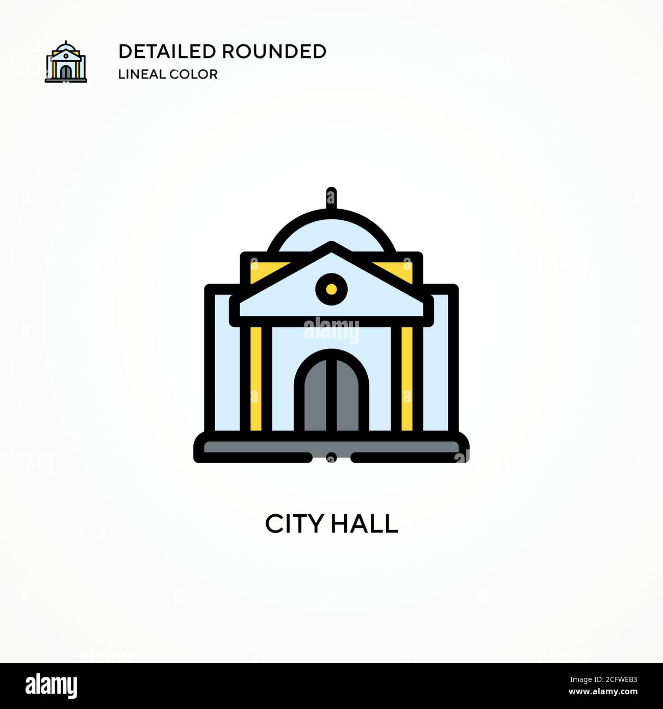 City Hall Vector Icon Modern Vector Illustration Concepts Easy To Edit And Customize Stock Vector Image Art Alamy