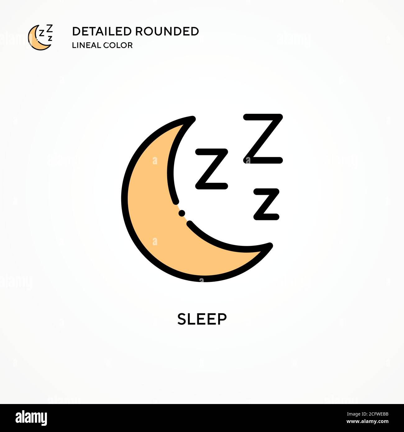 Sleep vector icon. Modern vector illustration concepts. Easy to edit ...