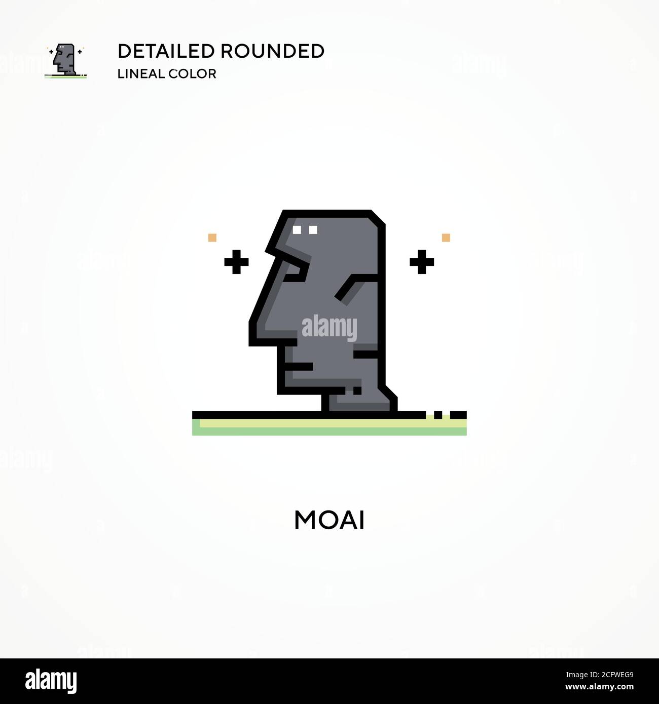 Moai vector icon. Modern vector illustration concepts. Easy to edit and  customize Stock Vector Image & Art - Alamy