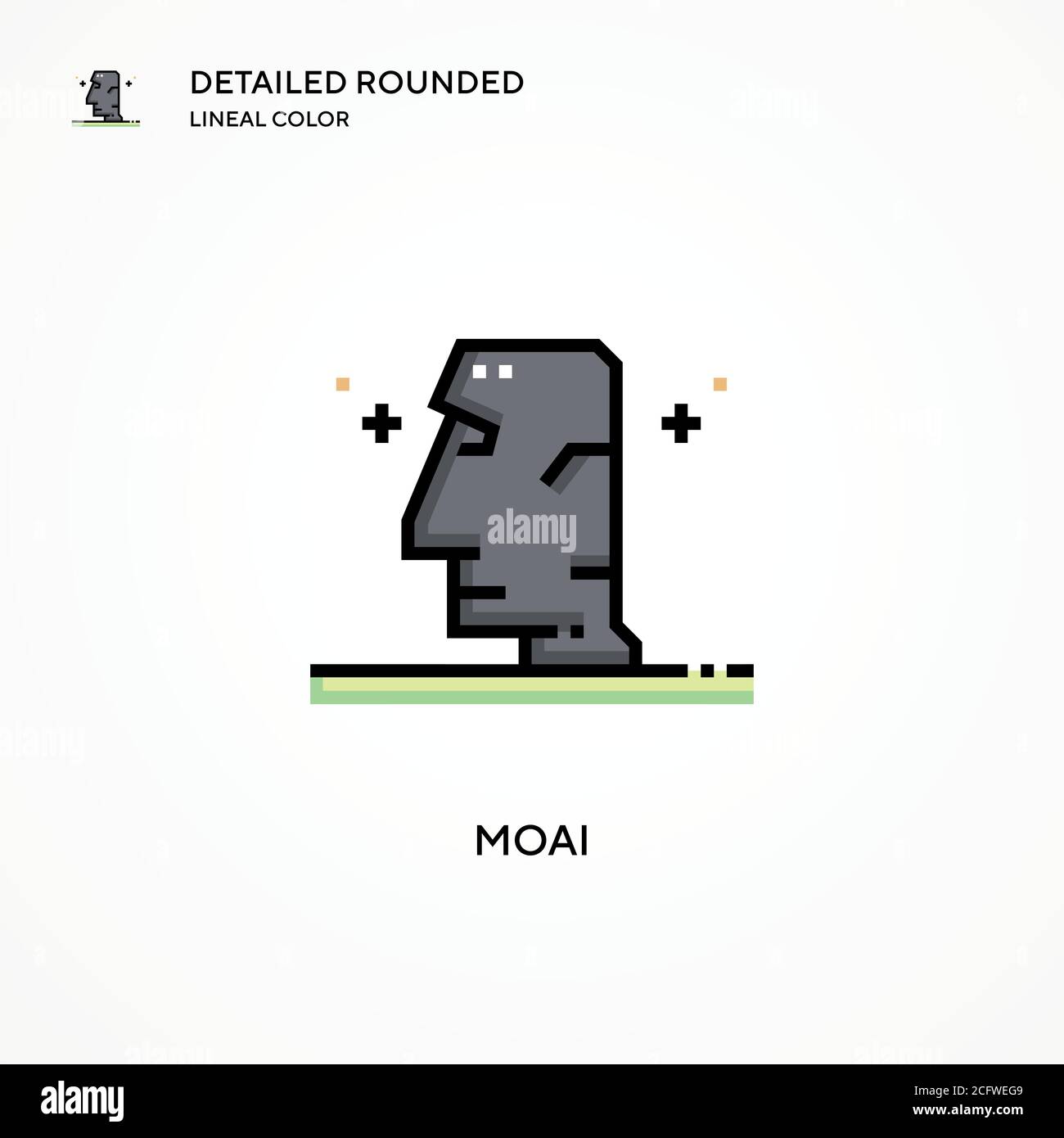 Moai vector icon. Modern vector illustration concepts. Easy to edit and customize. Stock Vector